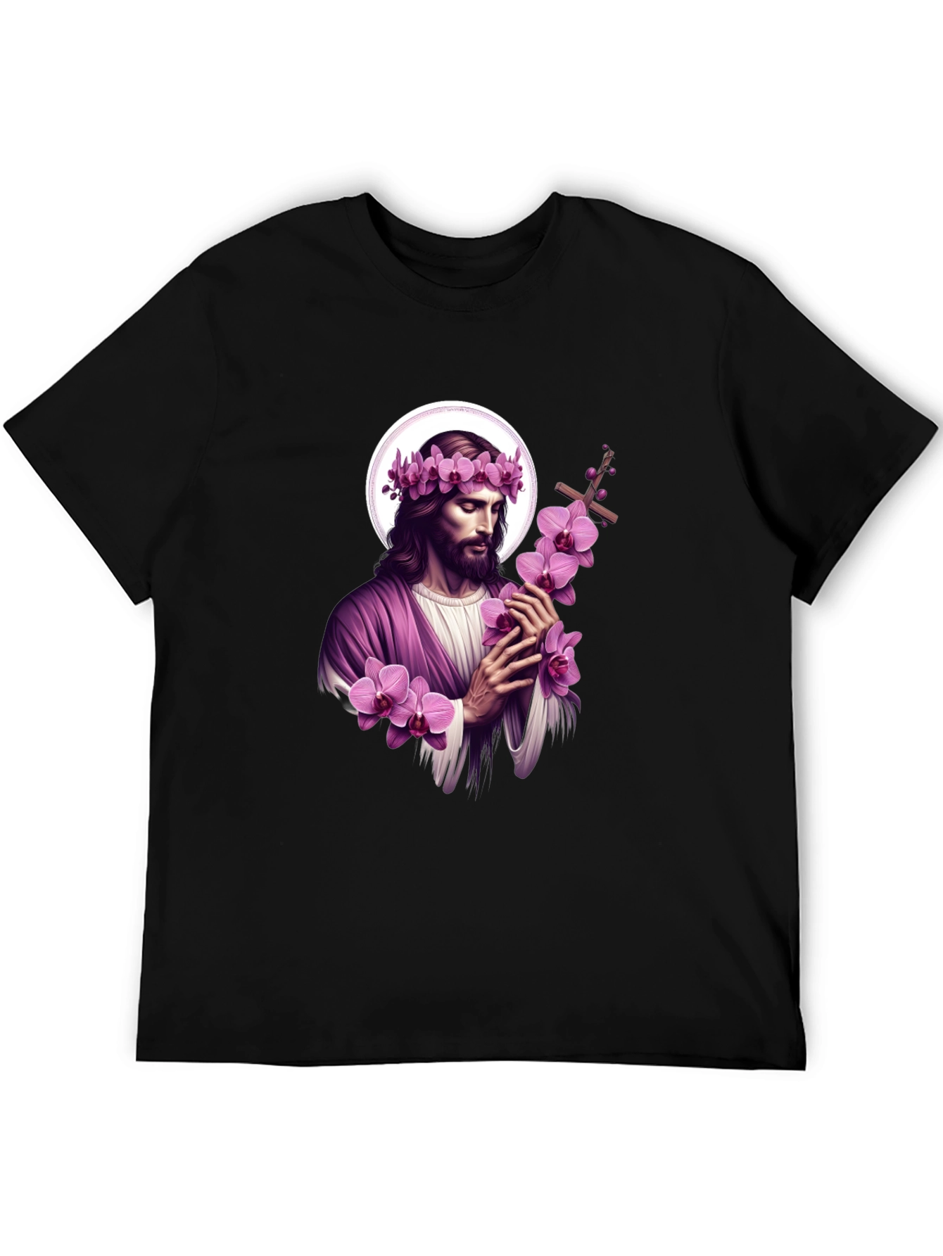 Orchid Crown Jesus Graphic Tee