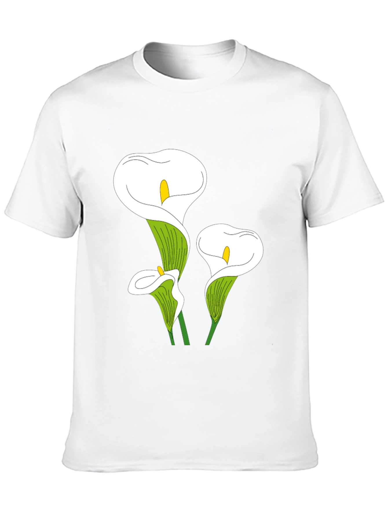 Calla Lily Graphic Tee - Black Casual T-Shirt