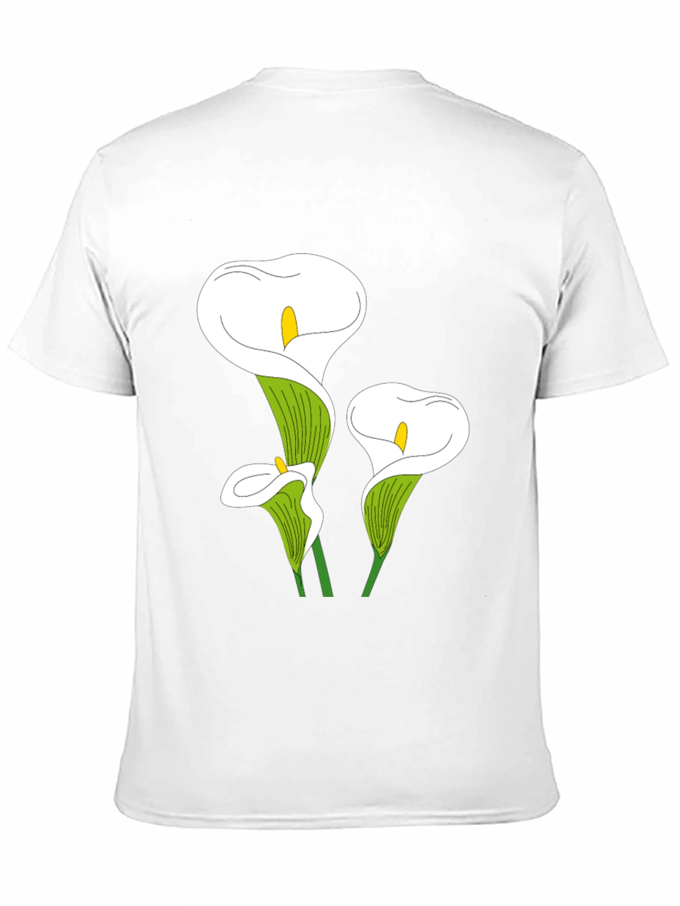 Calla Lily Graphic Tee - Black Casual T-Shirt