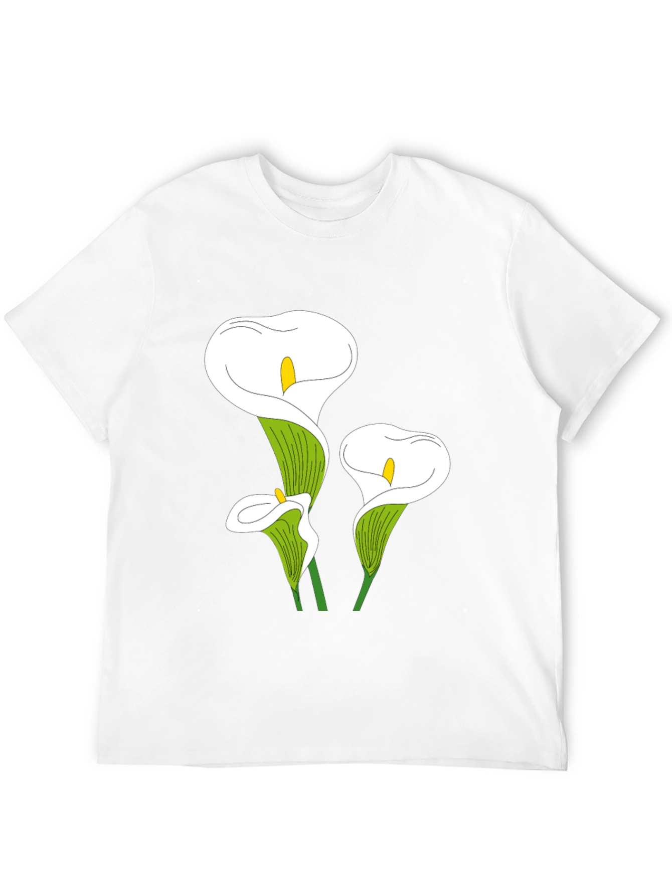 Calla Lily Graphic Tee - Black Casual T-Shirt