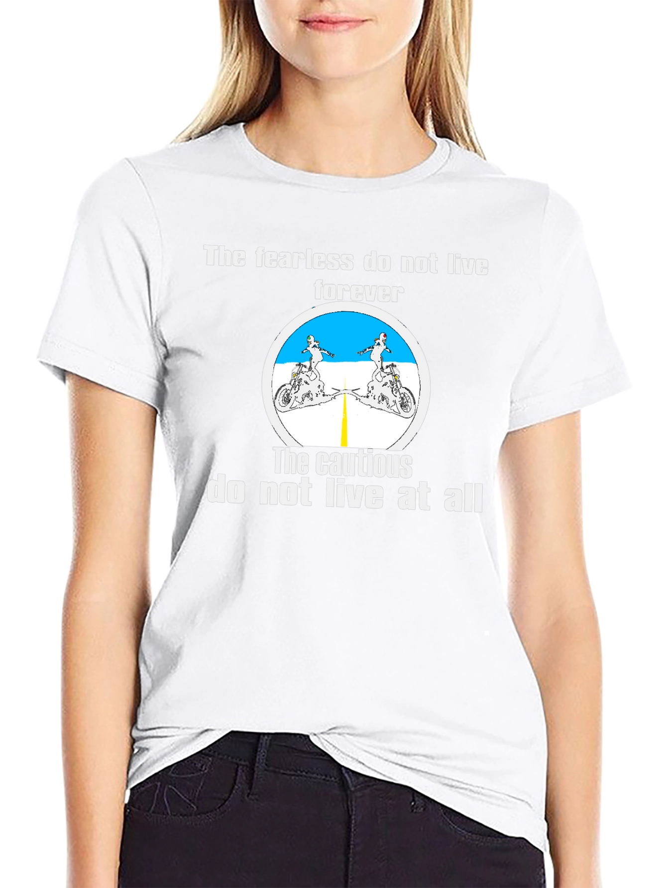 Fearless Biker T-Shirt - Live Life to the Fullest