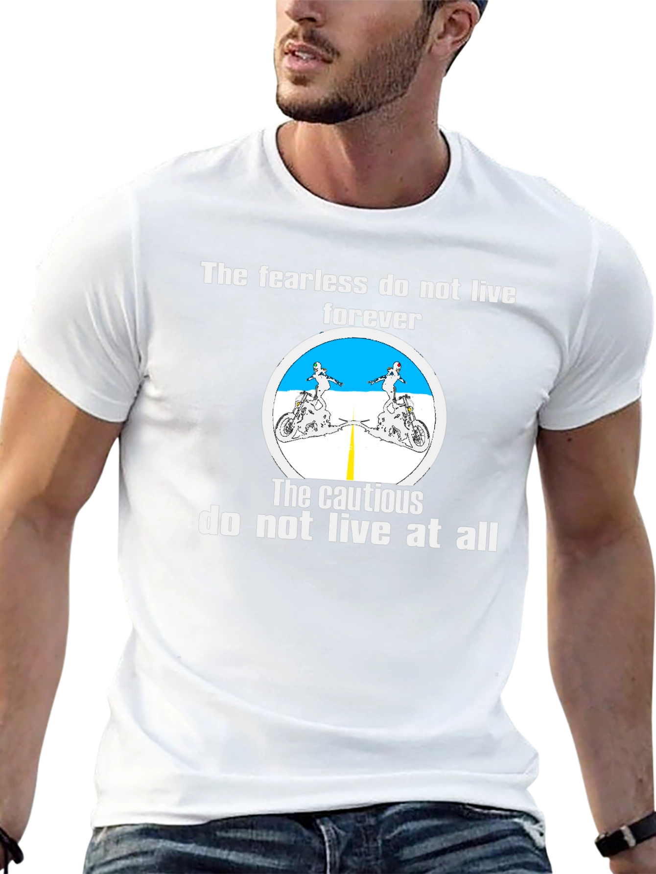 Fearless Biker T-Shirt - Live Life to the Fullest