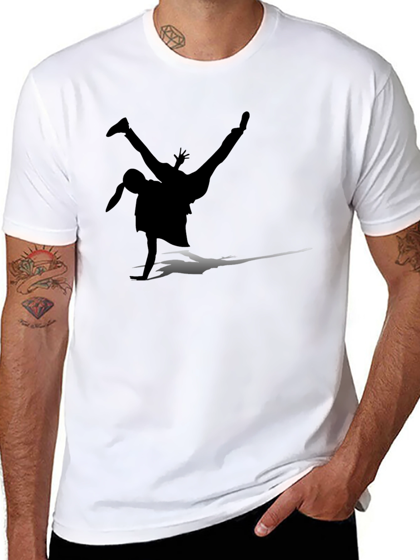Breakdance Silhouette Black T-Shirt