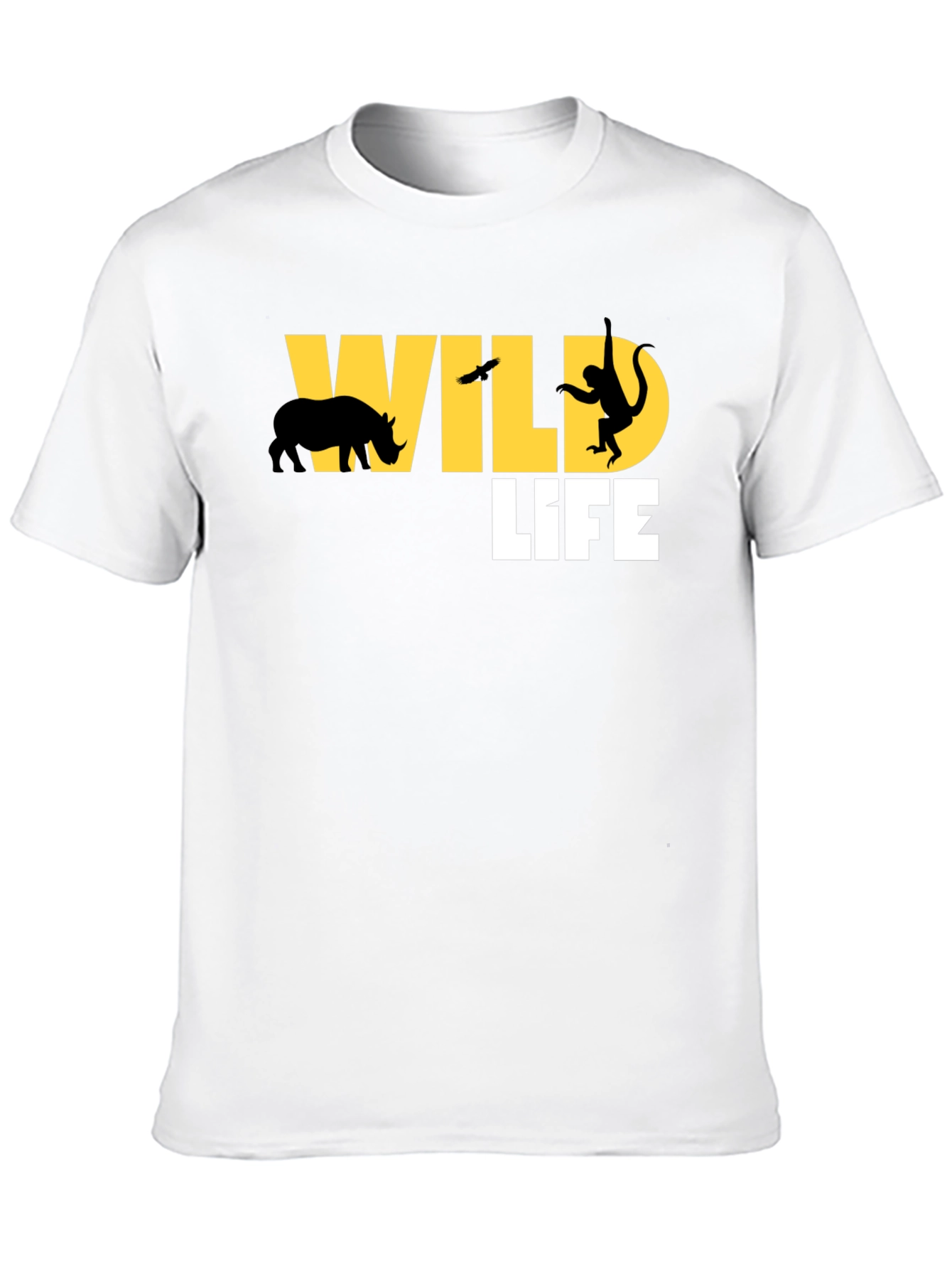 Wildlife Graphic Print Black T-Shirt