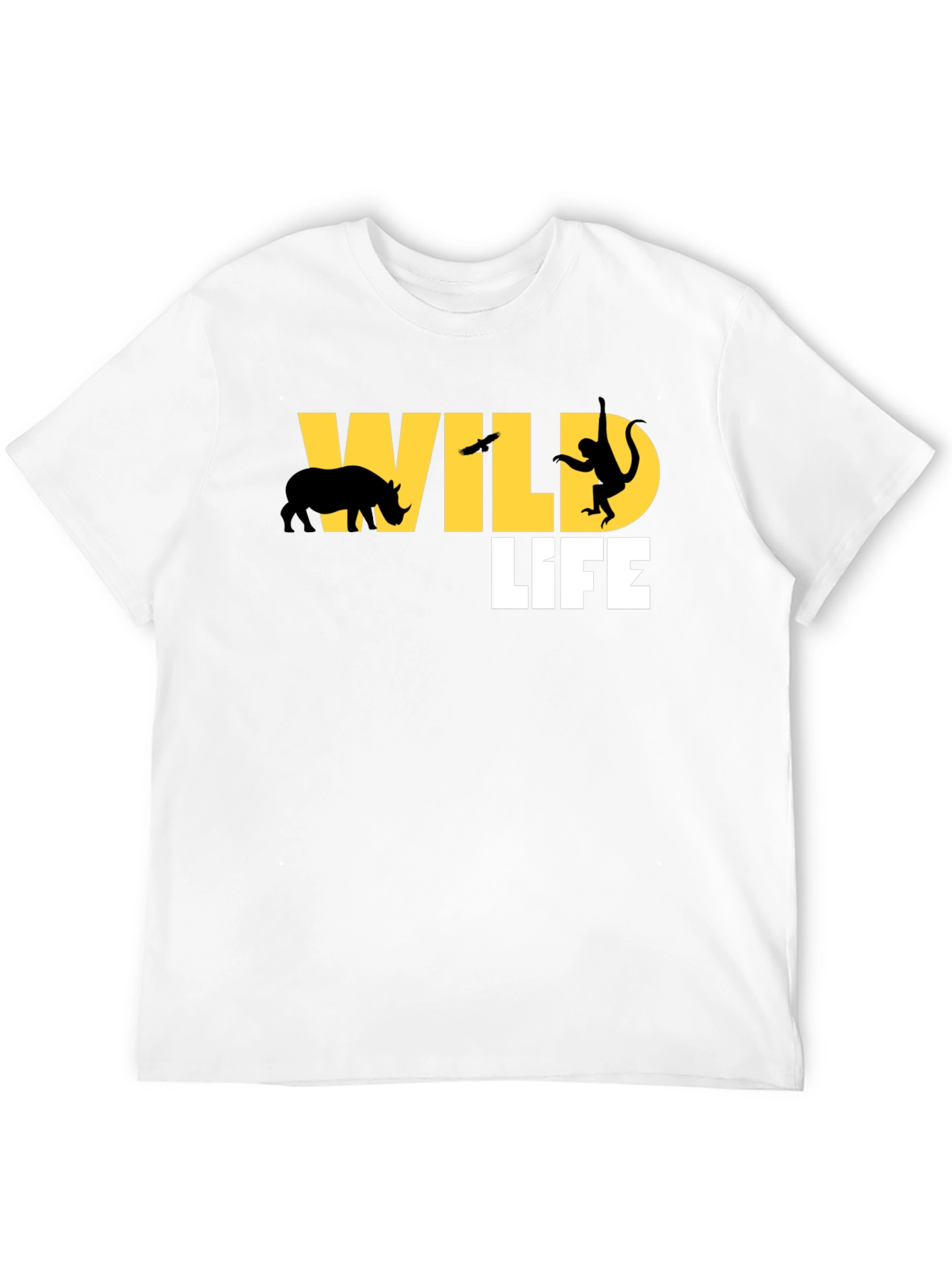 Wildlife Graphic Print Black T-Shirt
