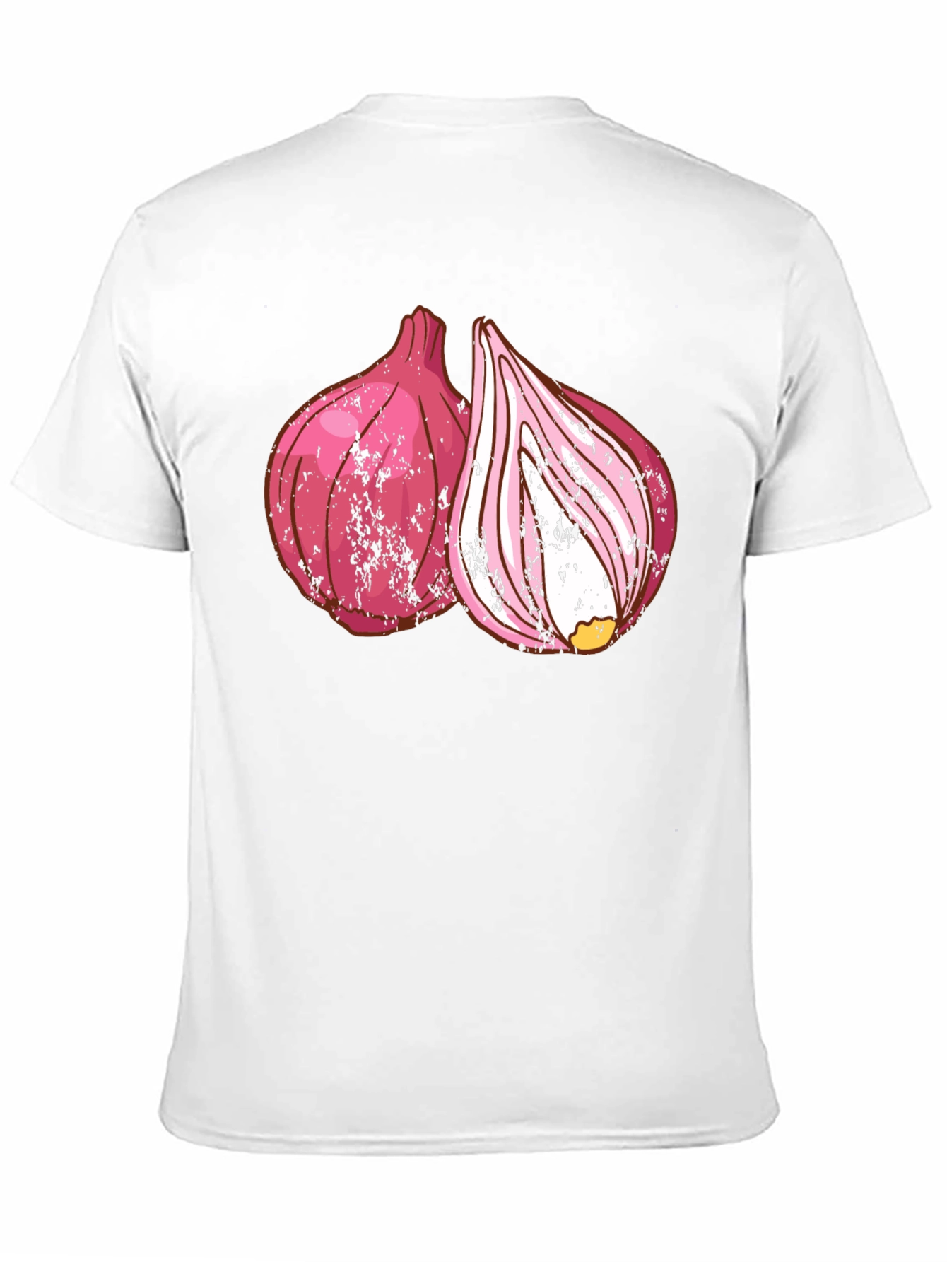 Red Onion Graphic Print Black T-Shirt