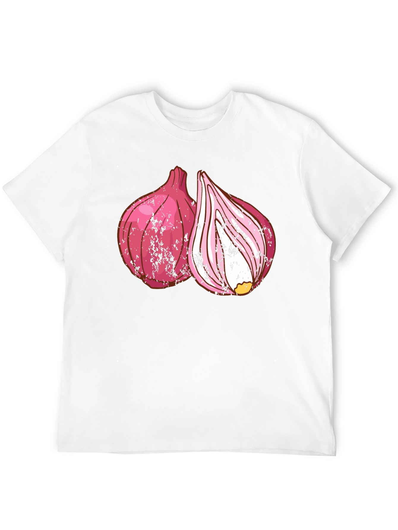 Red Onion Graphic Print Black T-Shirt