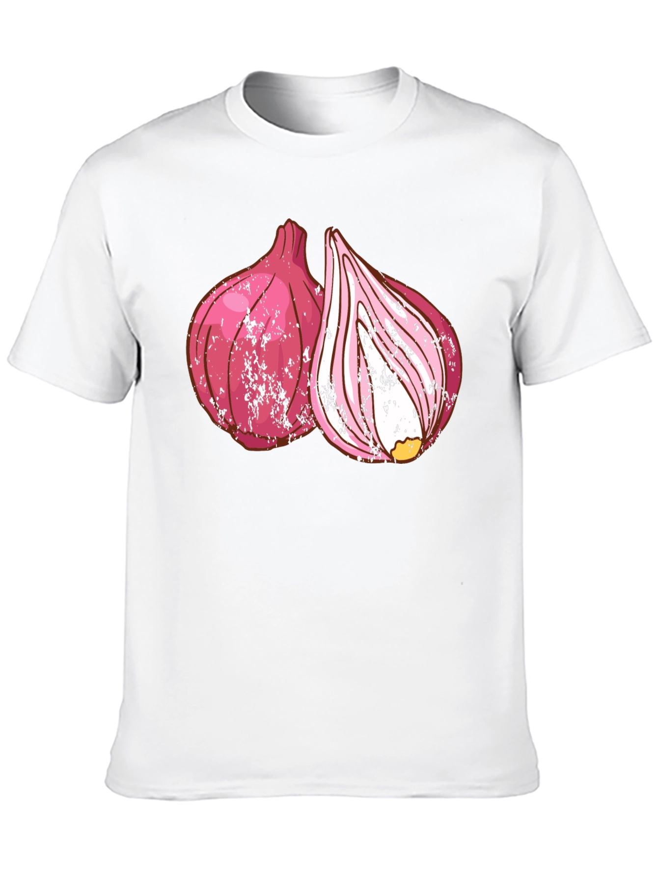 Red Onion Graphic Print Black T-Shirt
