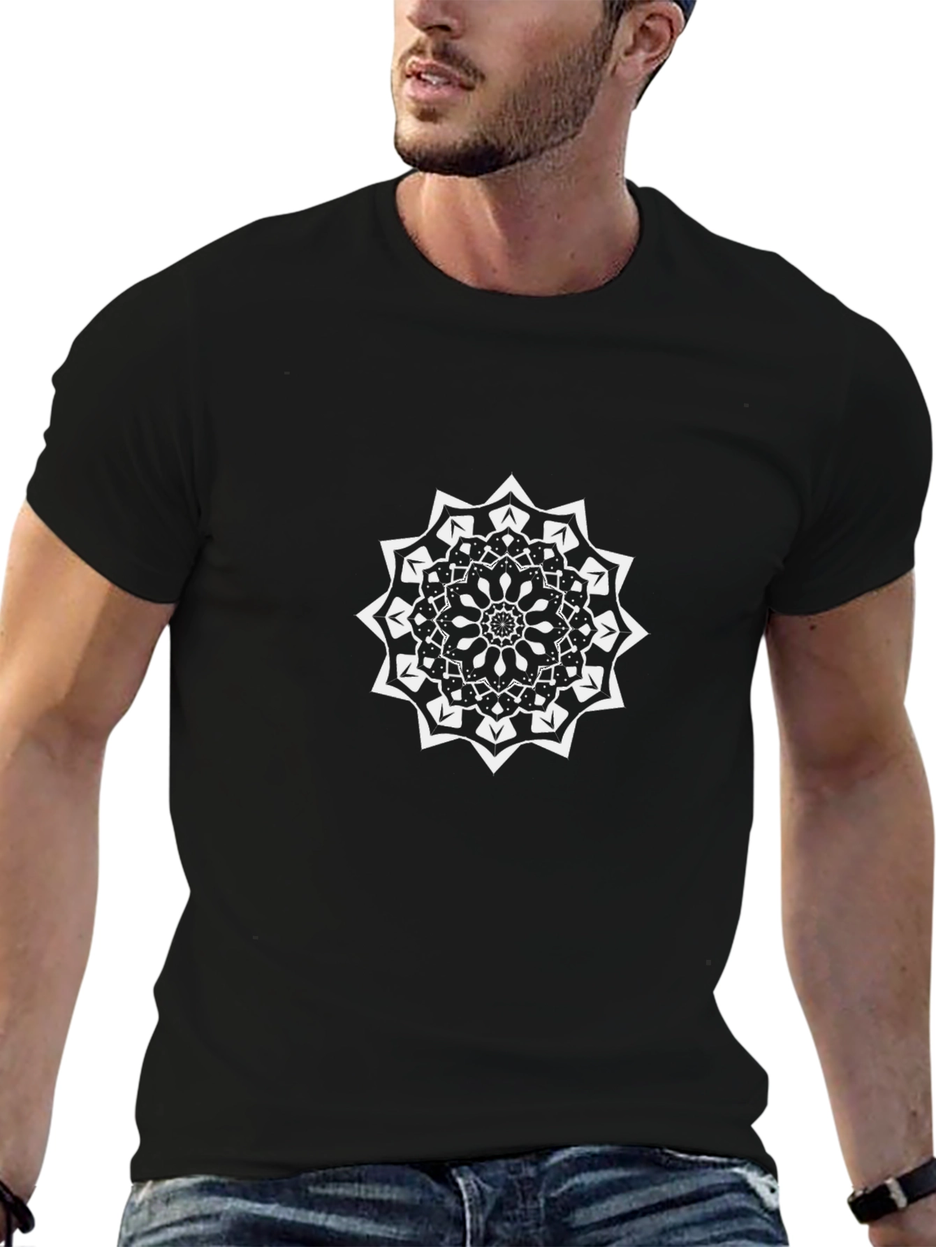 Black Mandala Graphic Tee - Stylish & Unique