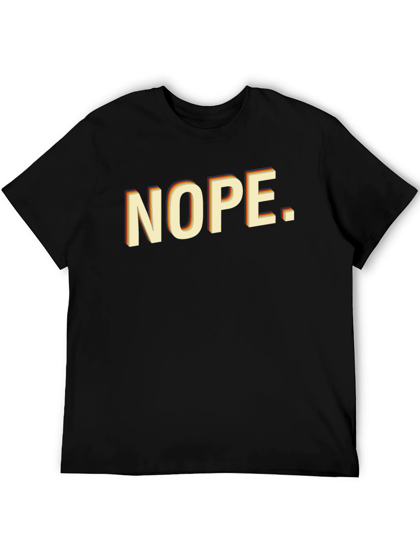 Retro NOPE. Graphic T-Shirt - Black