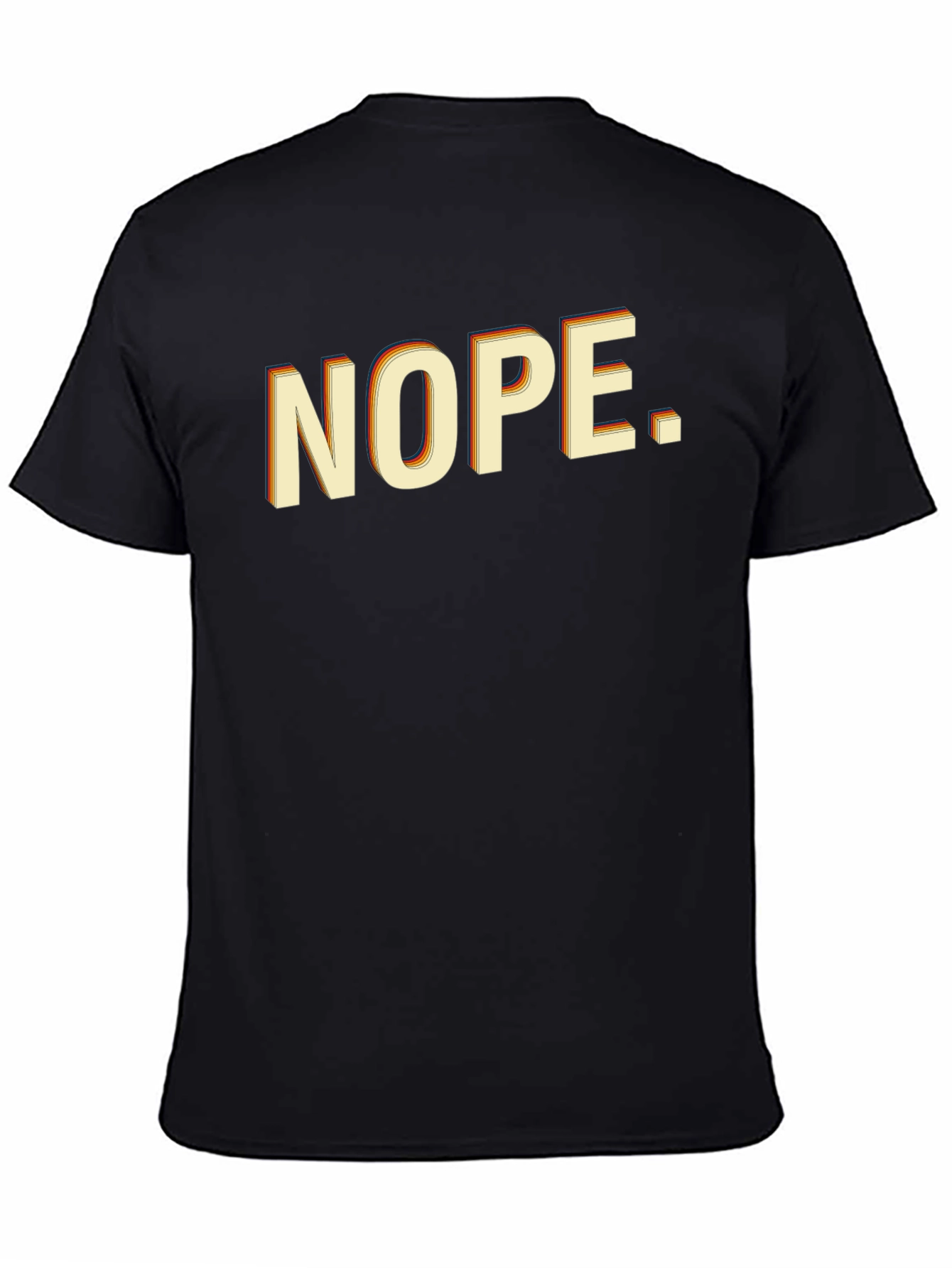 Retro NOPE. Graphic T-Shirt - Black