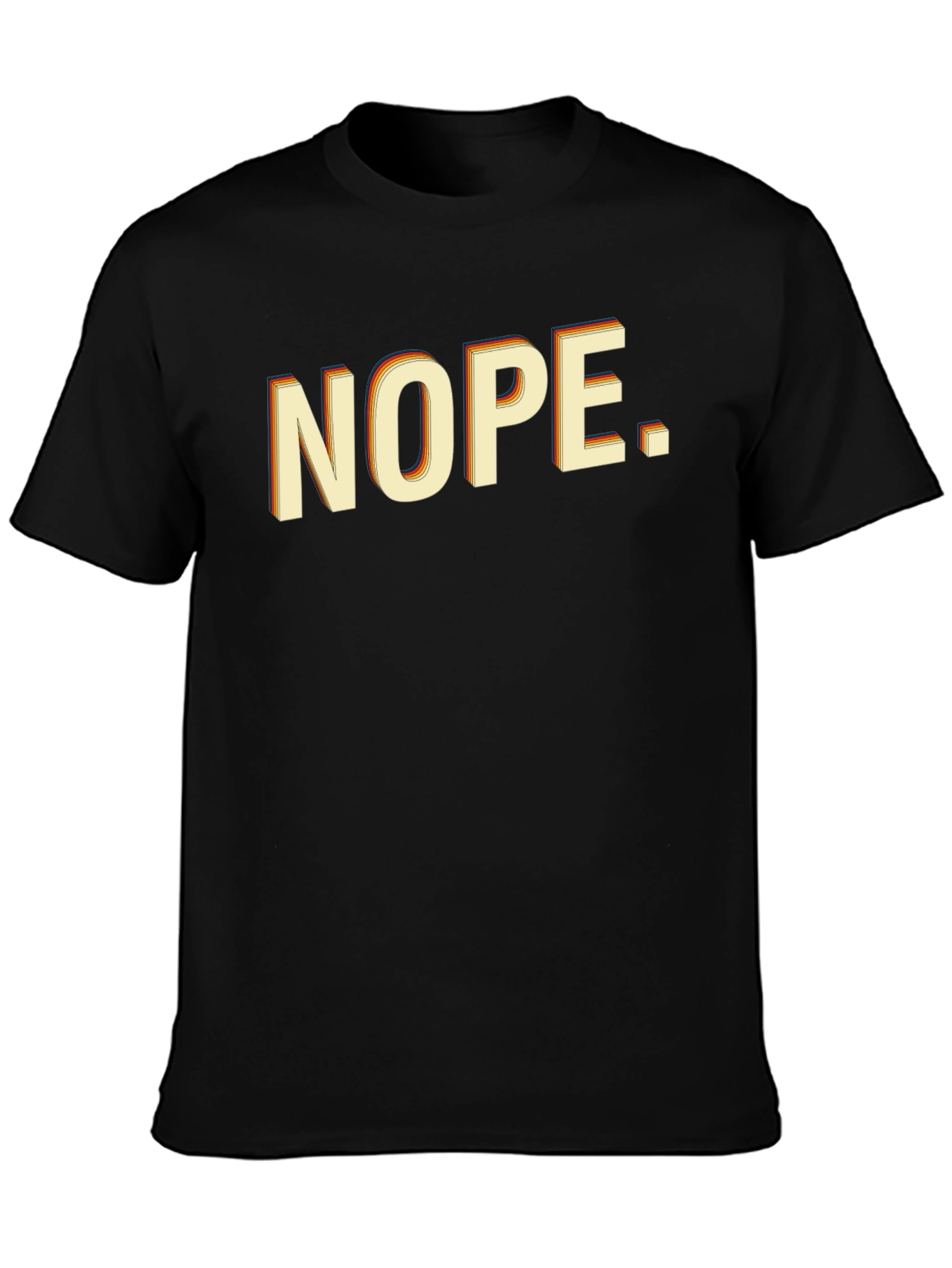 Retro NOPE. Graphic T-Shirt - Black