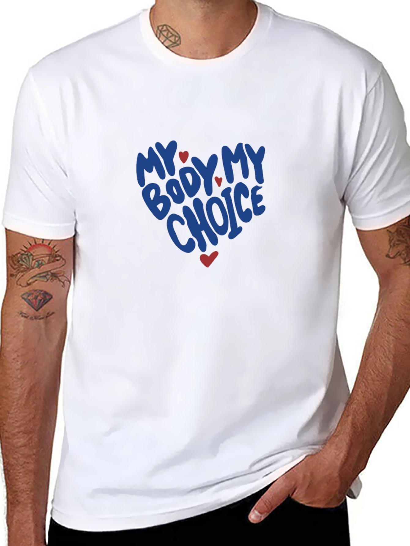My Body My Choice Heart Graphic Tee - Black