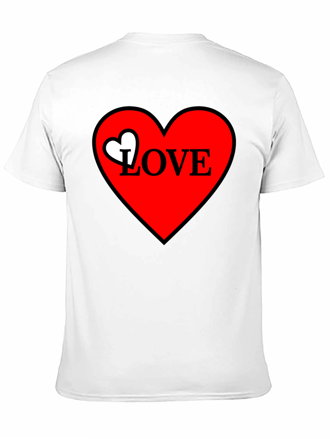 Love Heart Graphic Tee - Black