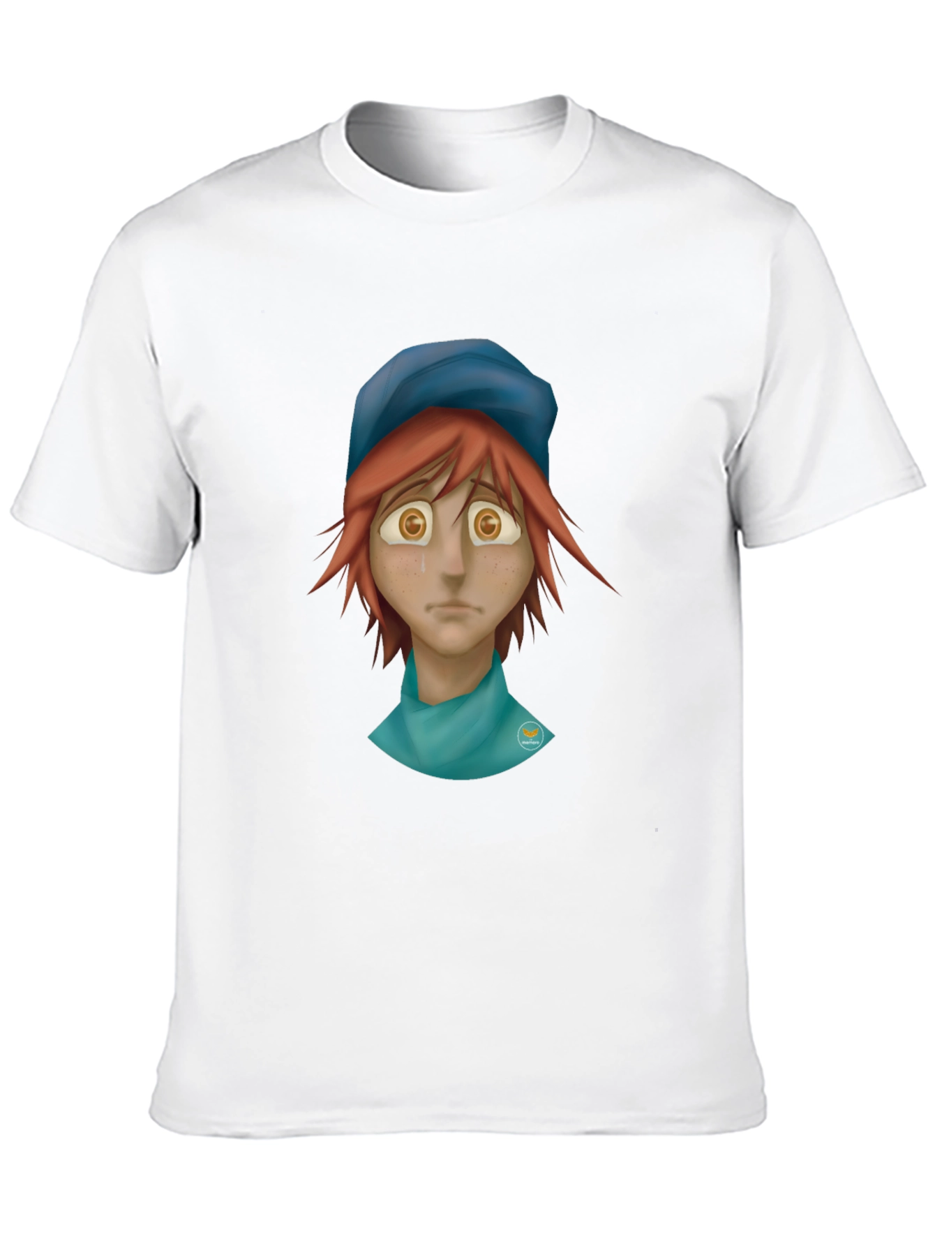 Melancholy Cartoon Graphic Tee - Unisex Black Shirt