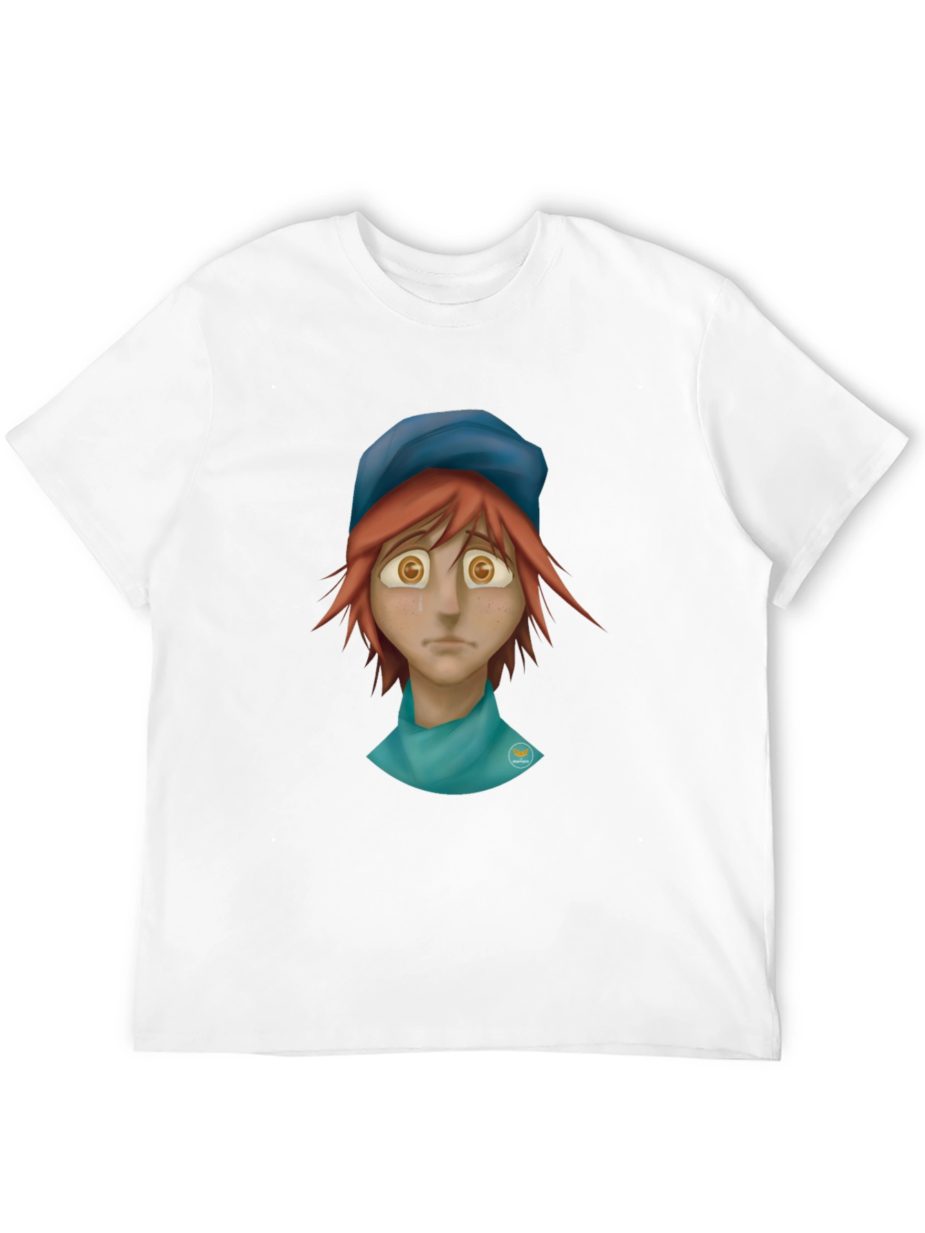 Melancholy Cartoon Graphic Tee - Unisex Black Shirt