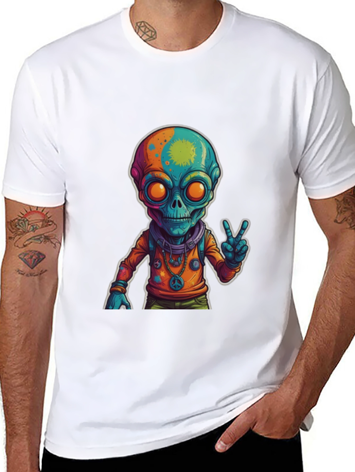 Alien Peace Sign T-Shirt
