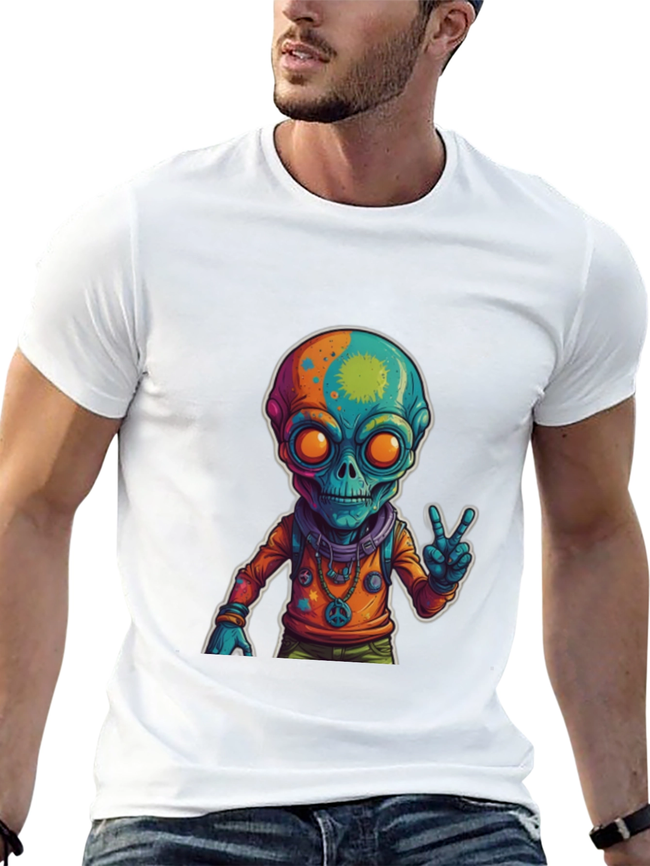 Alien Peace Sign T-Shirt