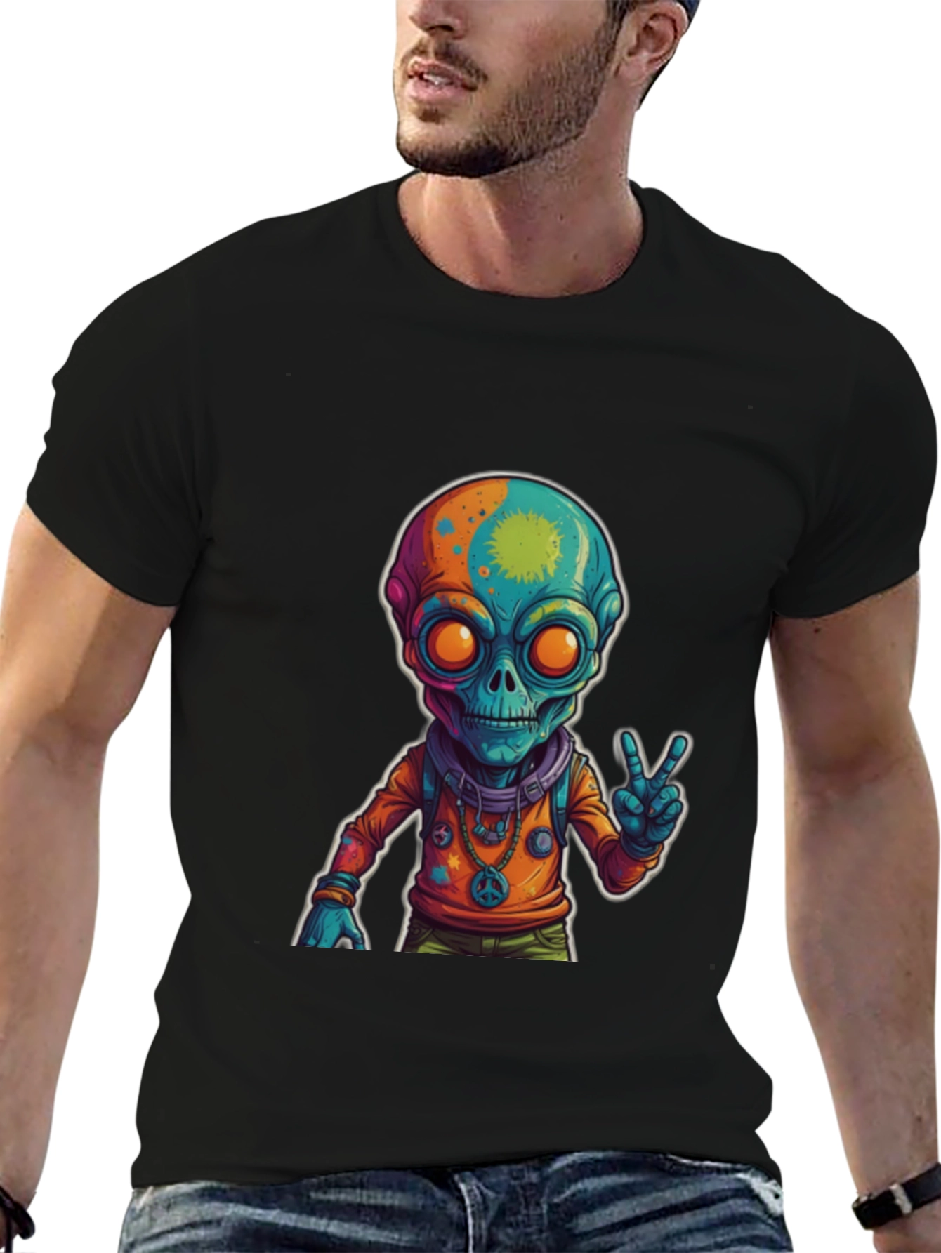 Alien Peace Sign T-Shirt