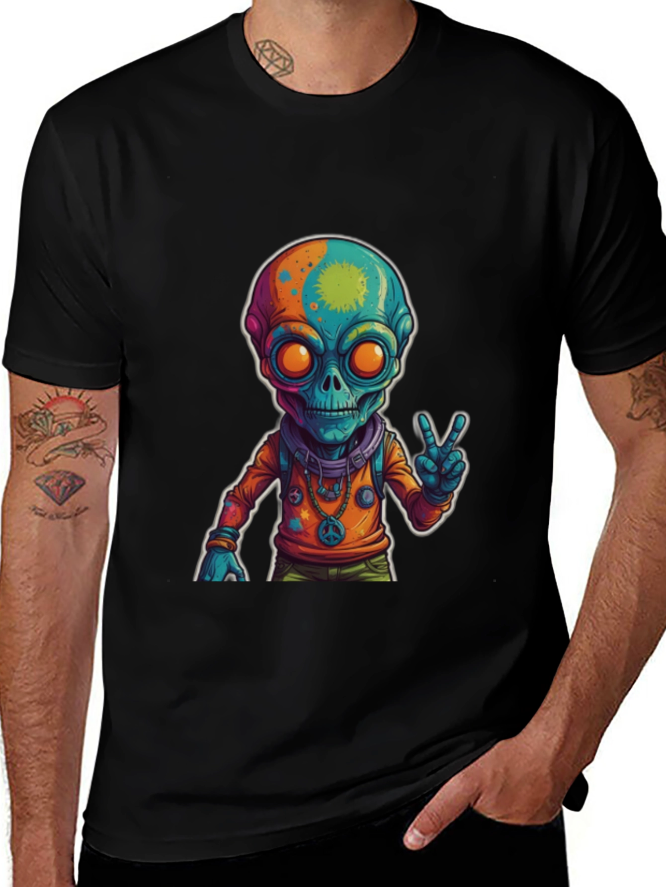 Alien Peace Sign T-Shirt
