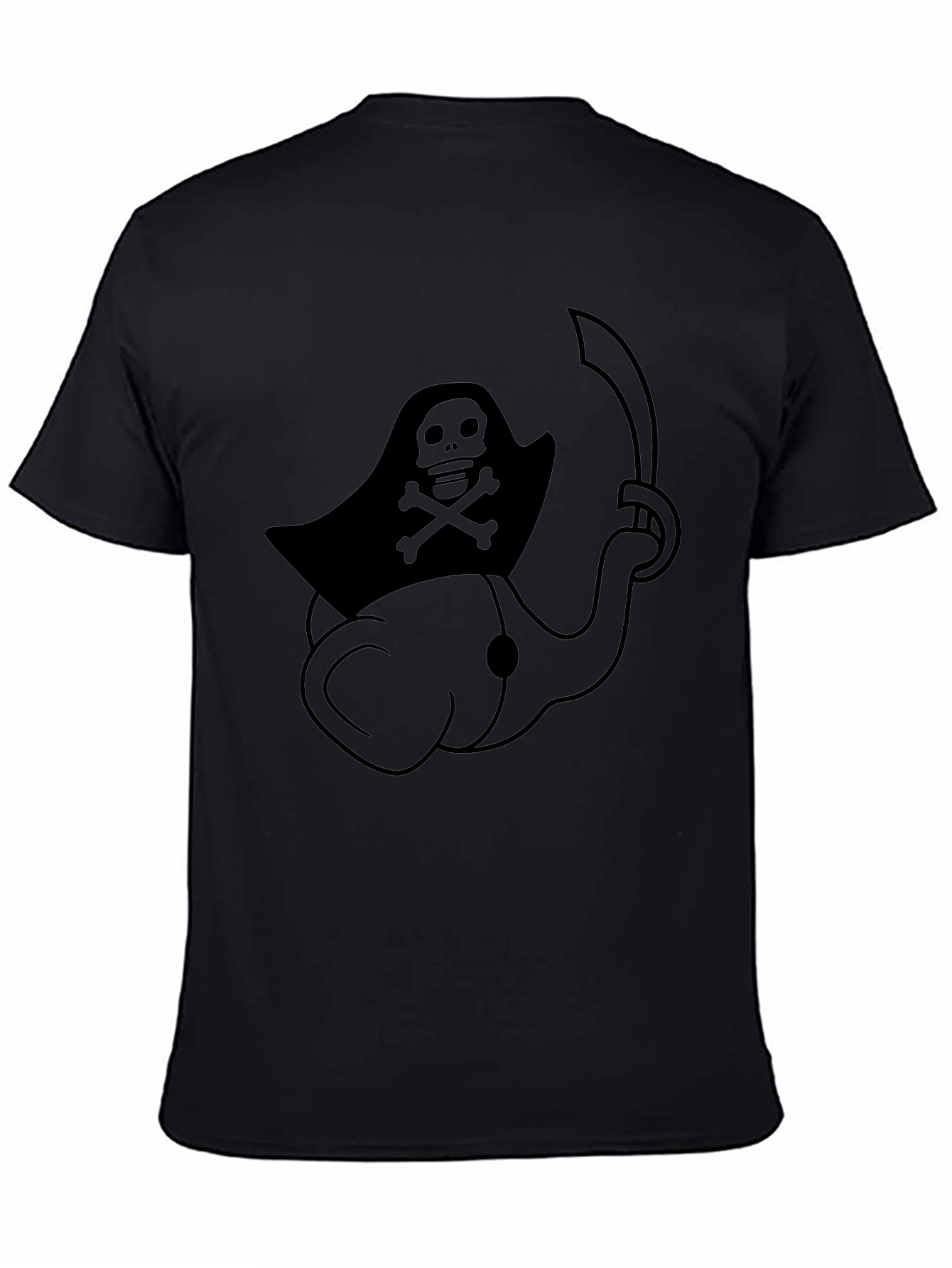 Pirate Elephant Black T-Shirt