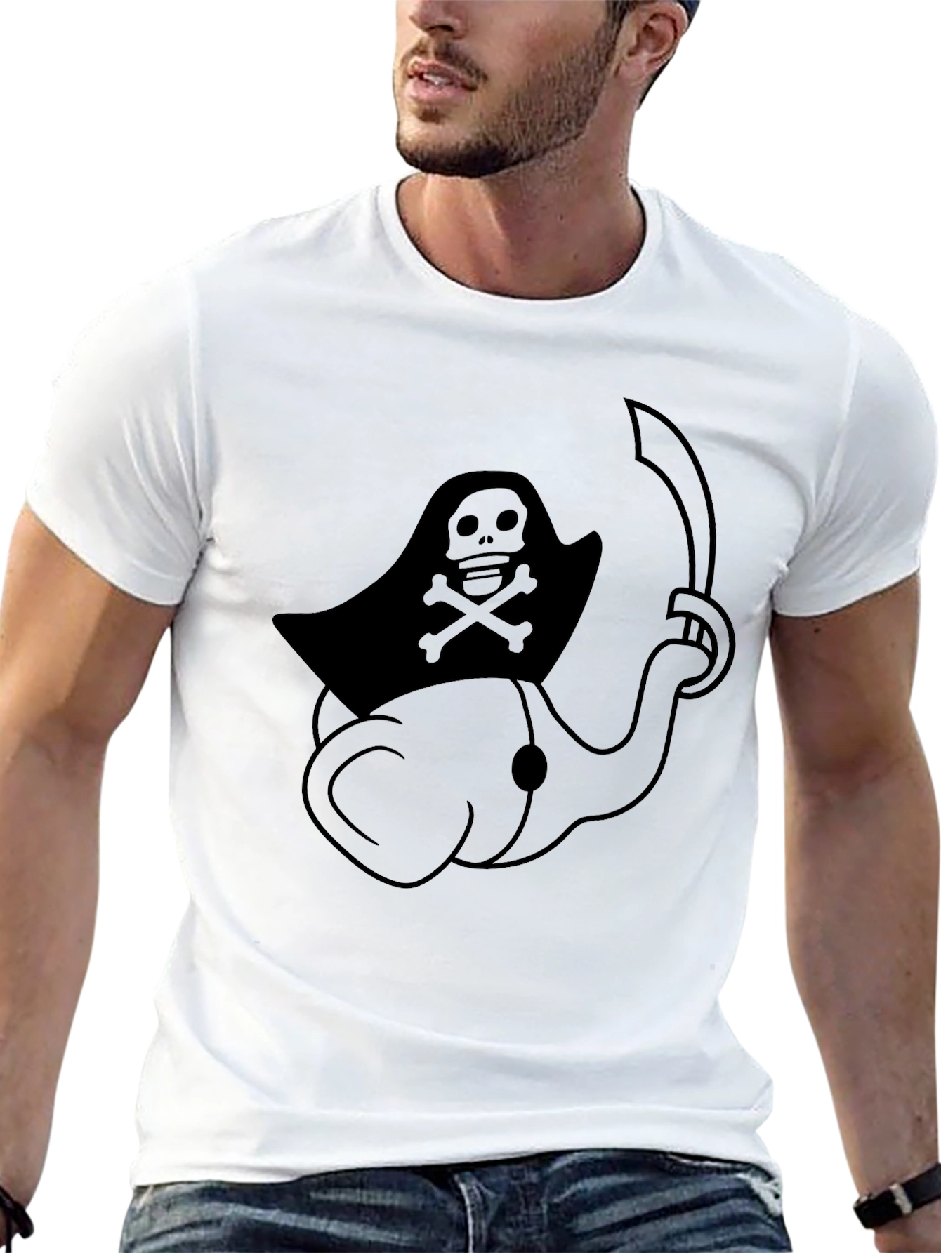 Pirate Elephant Black T-Shirt