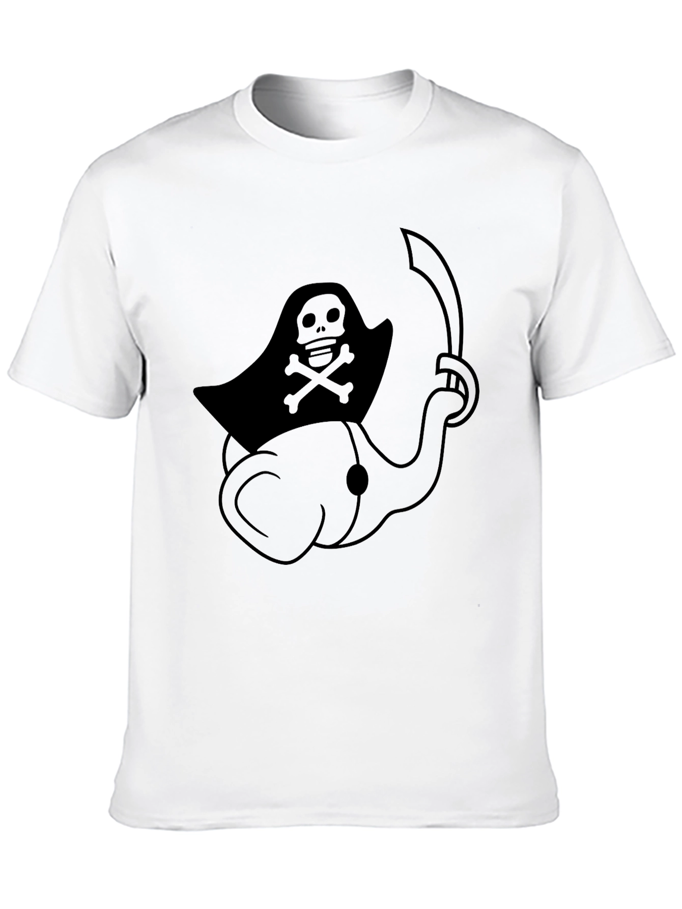Pirate Elephant Black T-Shirt