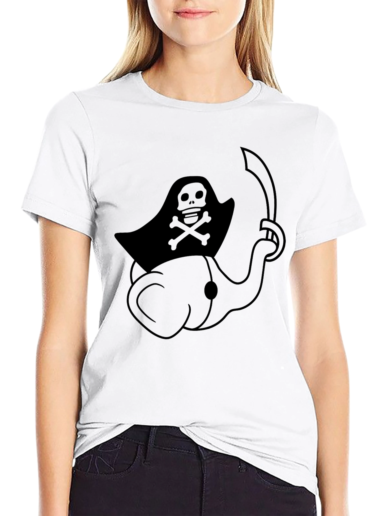 Pirate Elephant Black T-Shirt