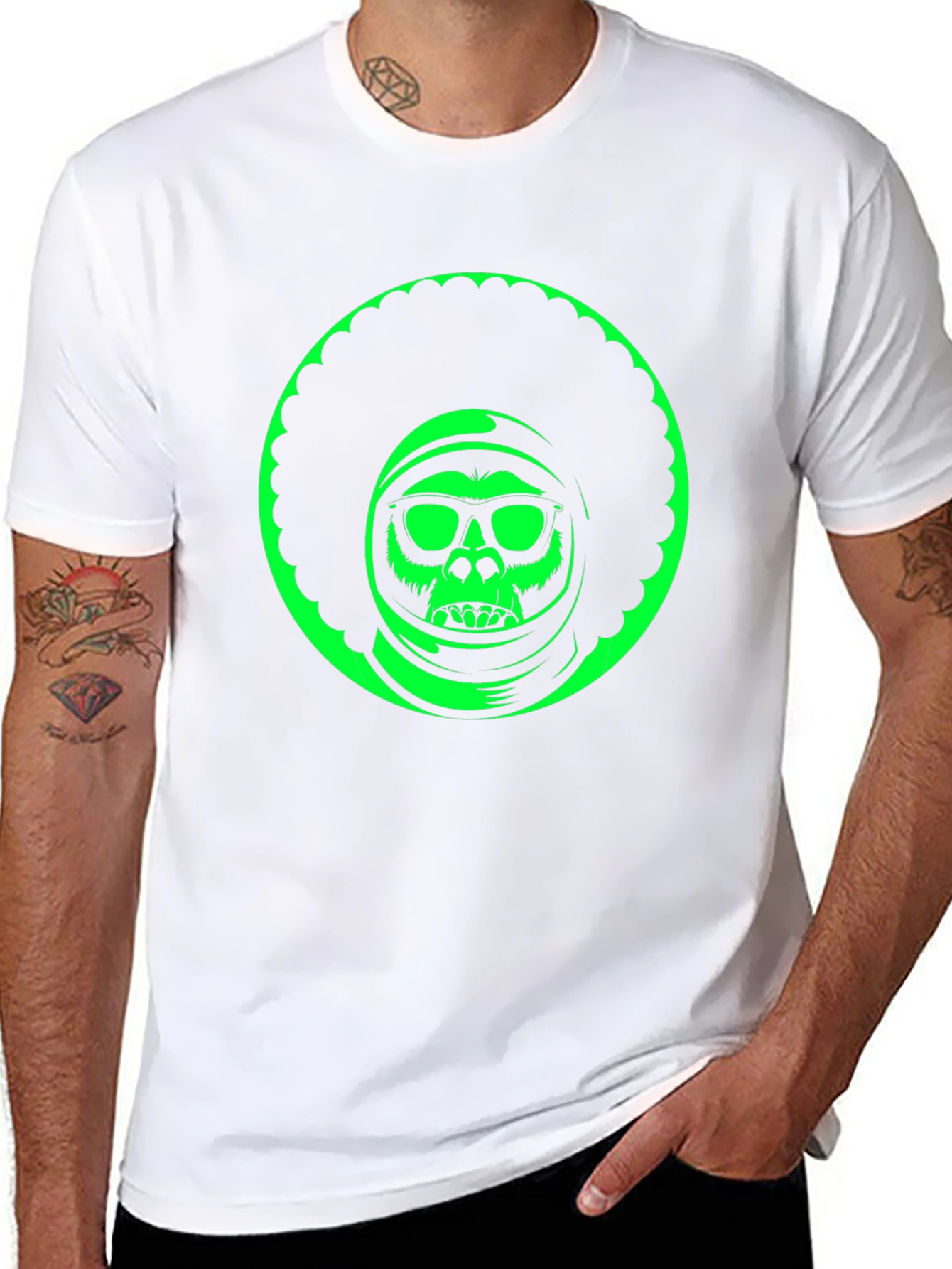 Funky Afro Space Monkey Tee