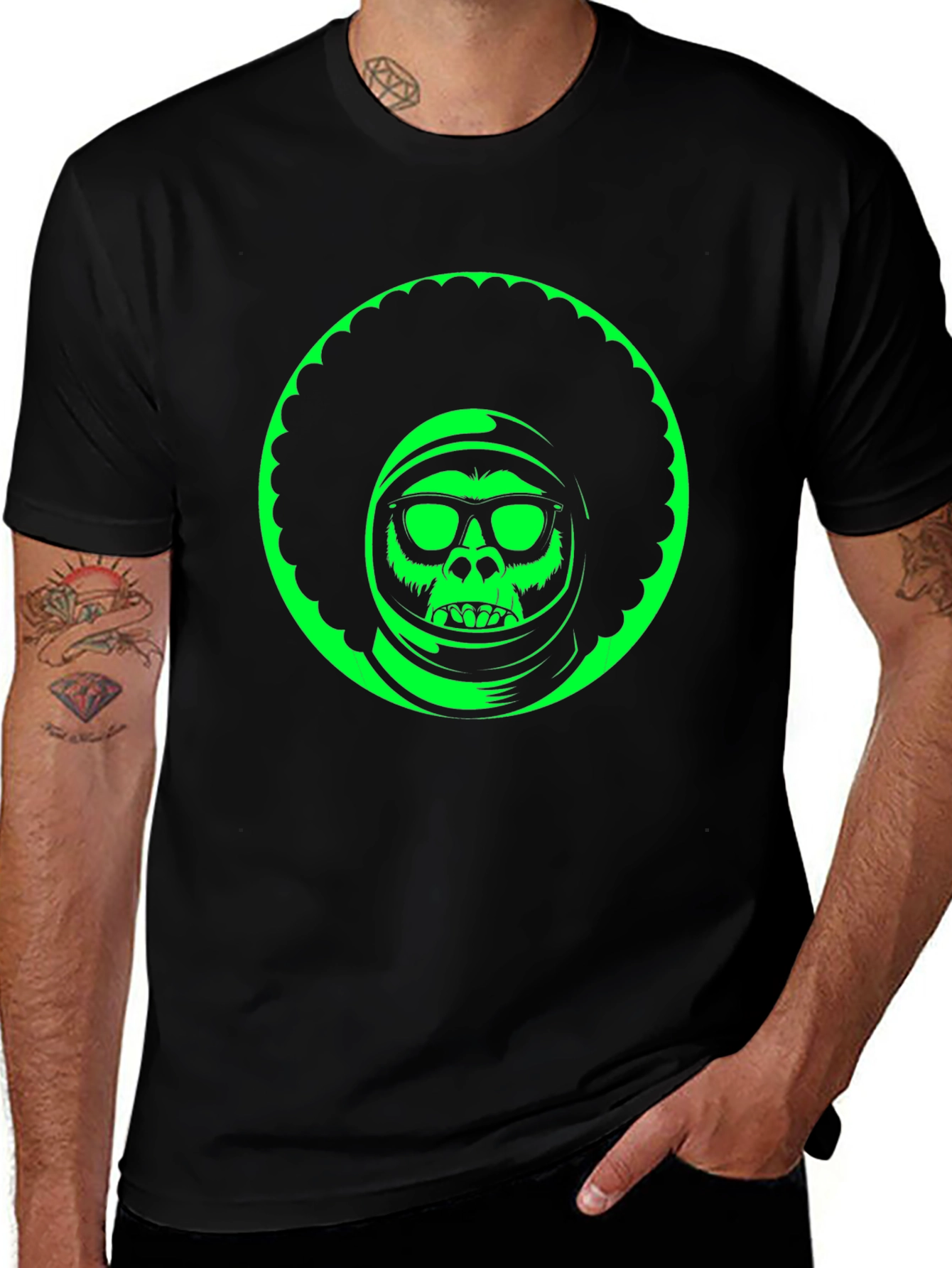 Funky Afro Space Monkey Tee