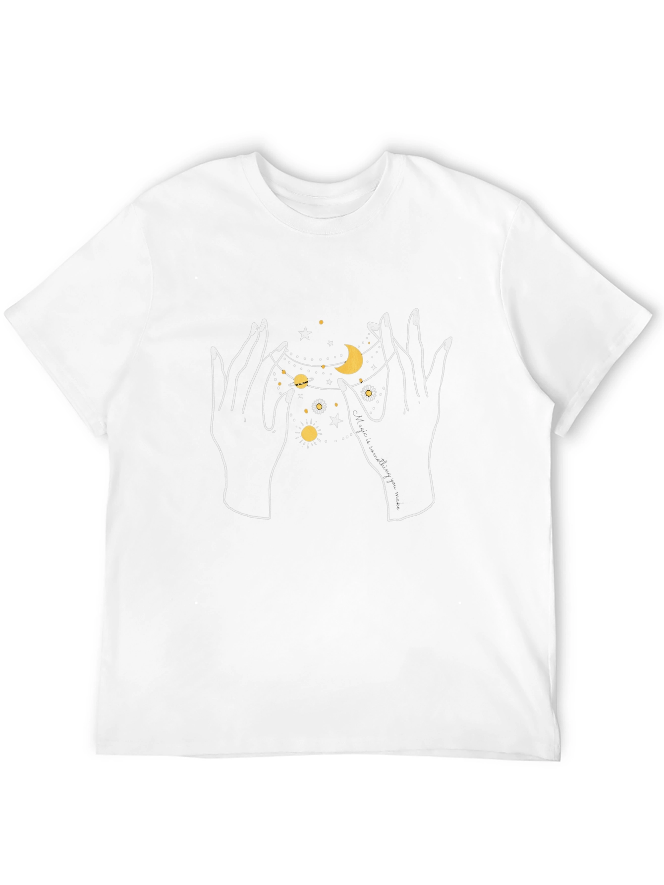 Celestial Hands Graphic T-Shirt - Black
