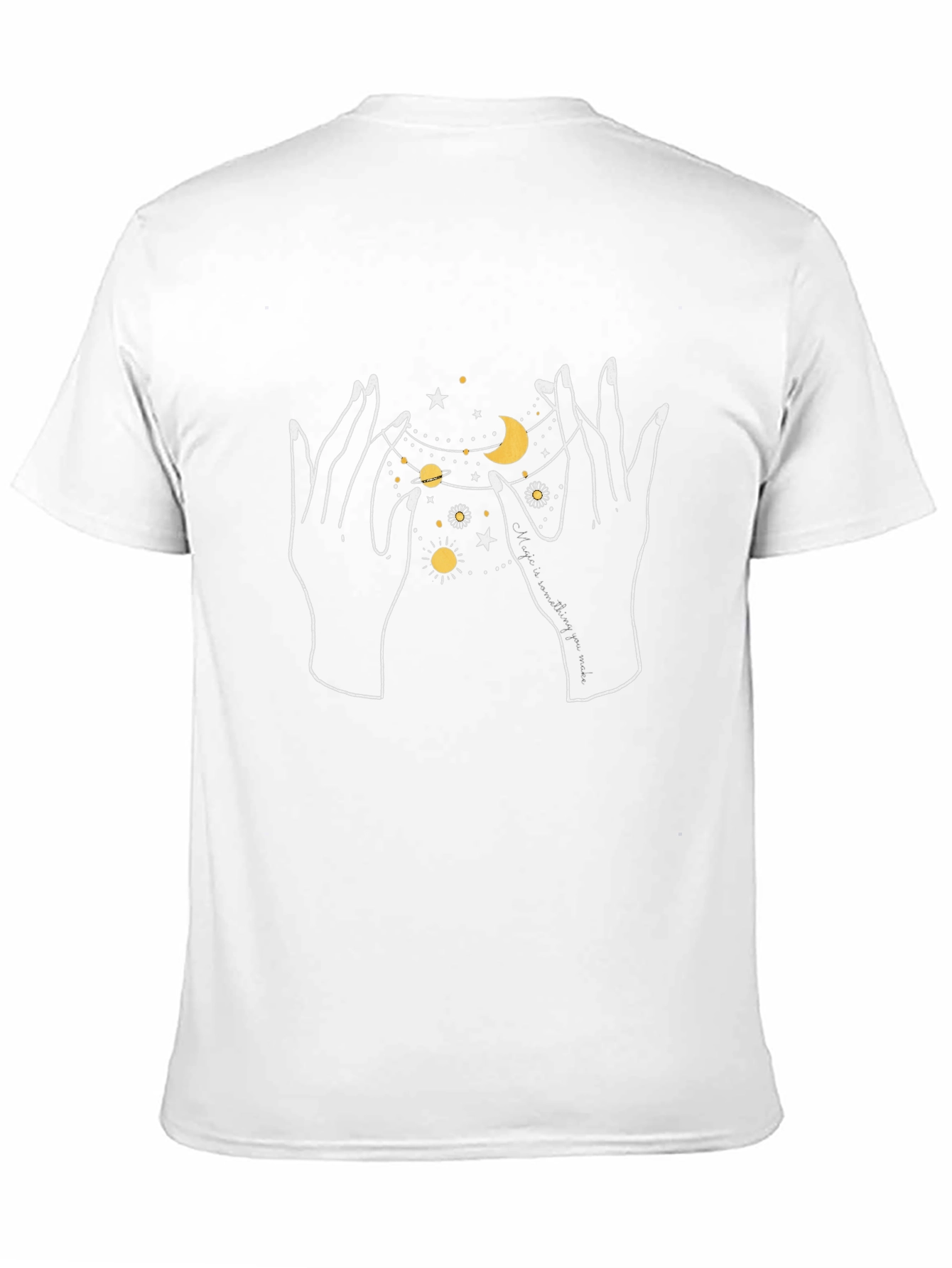 Celestial Hands Graphic T-Shirt - Black