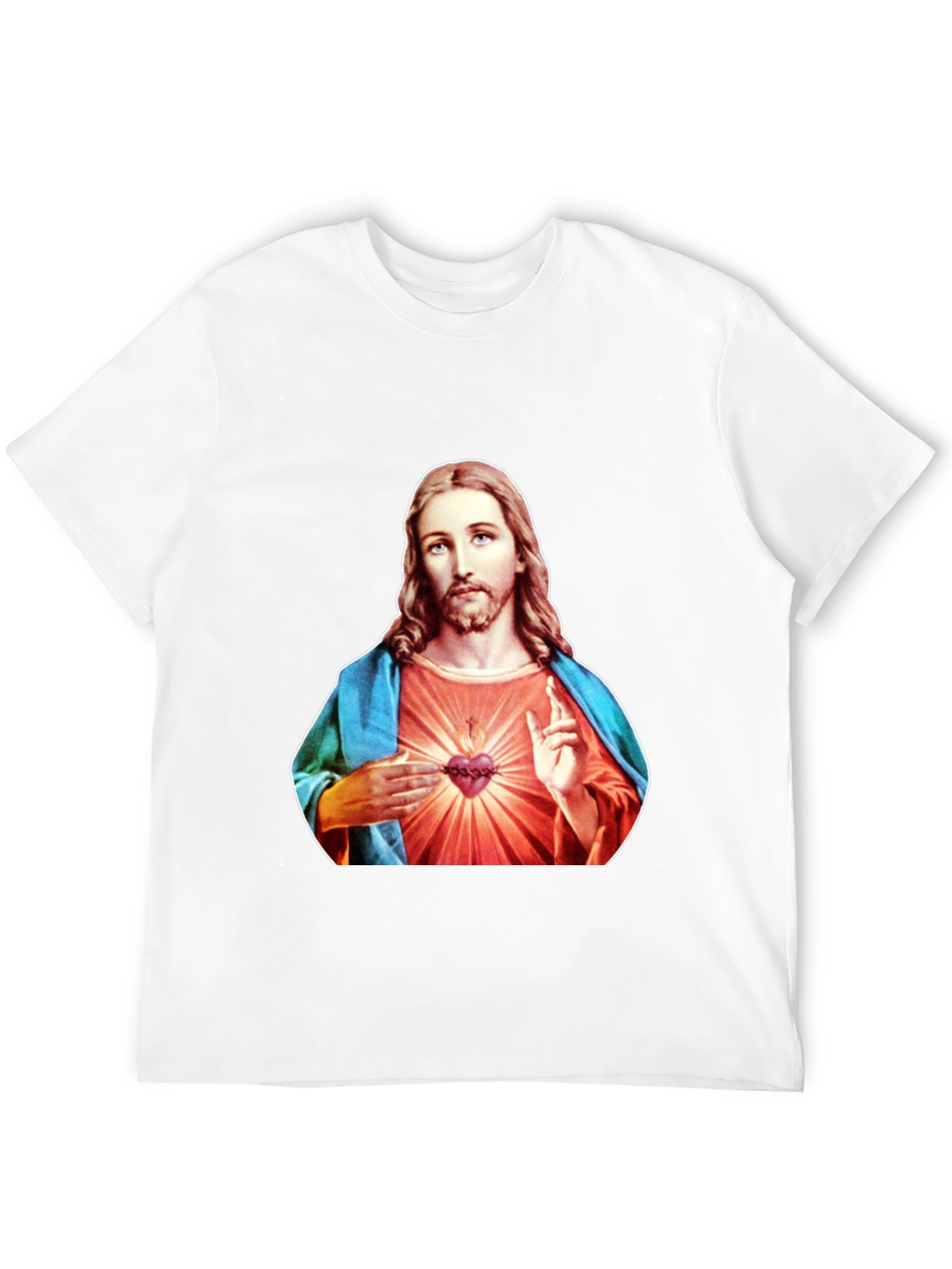 Jesus Sacred Heart Graphic T-Shirt - Black