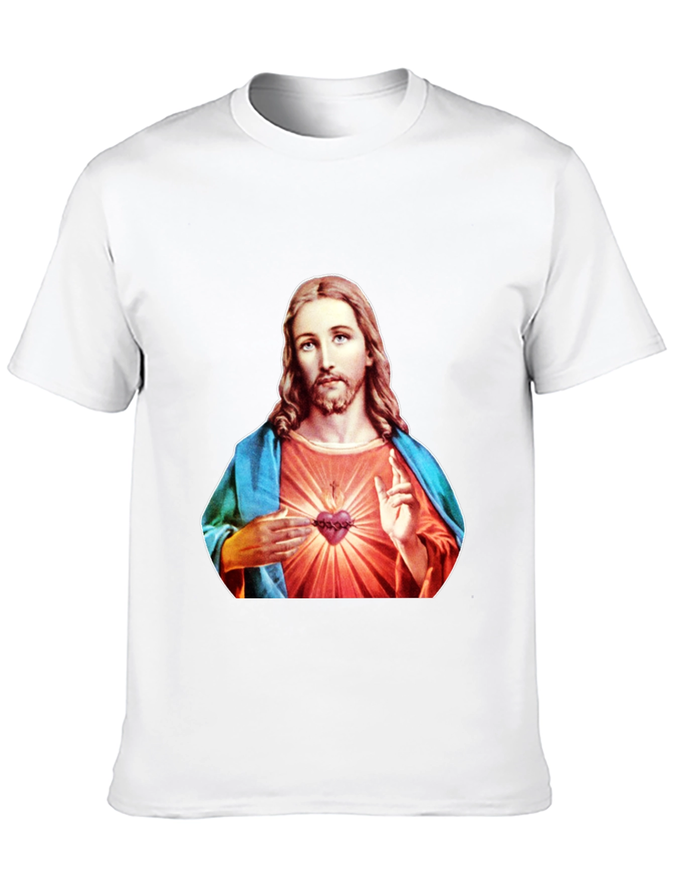Jesus Sacred Heart Graphic T-Shirt - Black