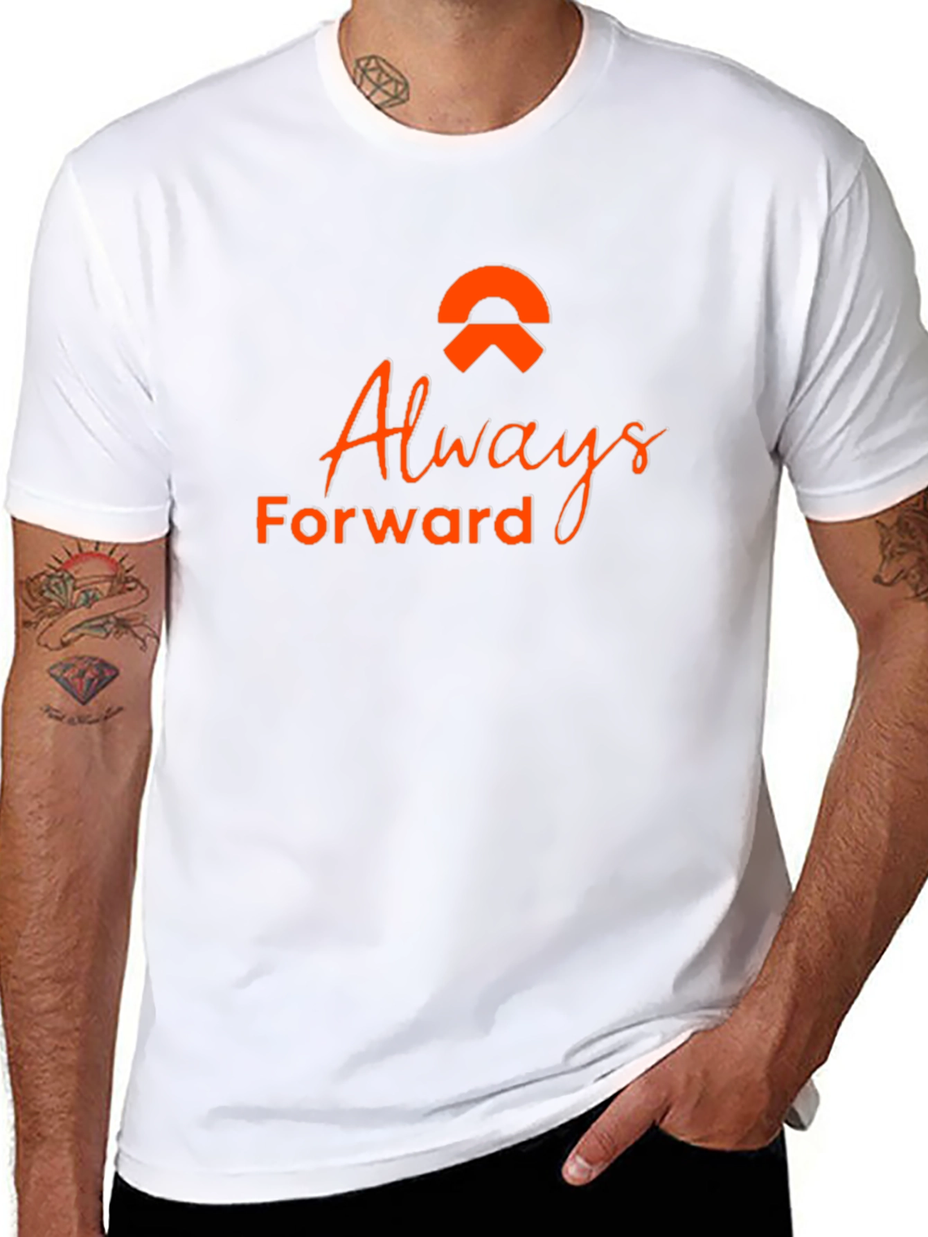 Always Forward Black Tee - Stylish Graphic T-Shirt