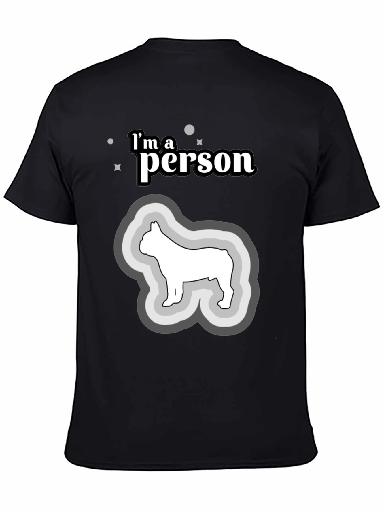 Im a Person Dog T-Shirt - Black Cotton