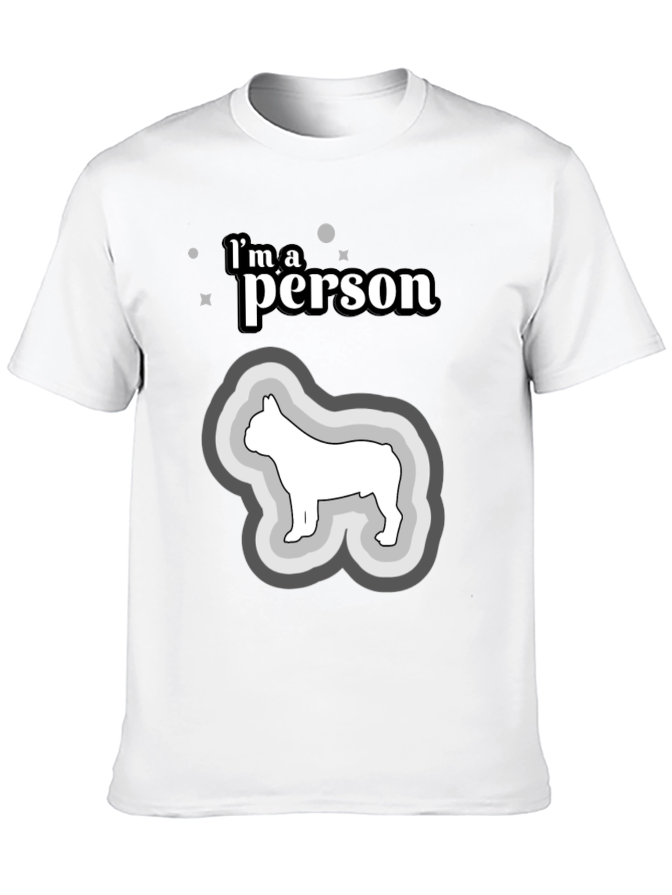 Im a Person Dog T-Shirt - Black Cotton