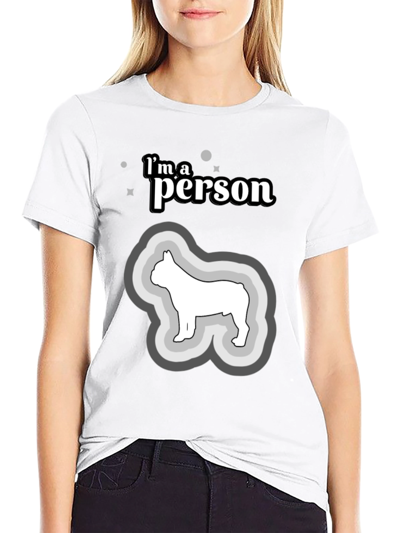 Im a Person Dog T-Shirt - Black Cotton