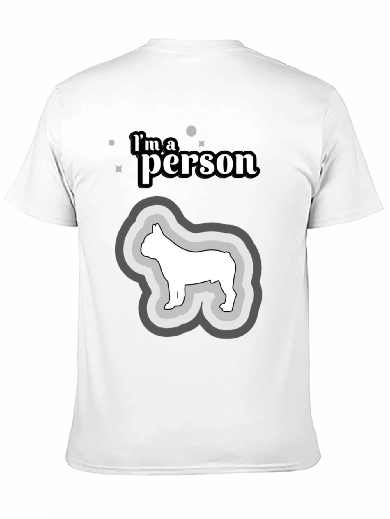 Im a Person Dog T-Shirt - Black Cotton