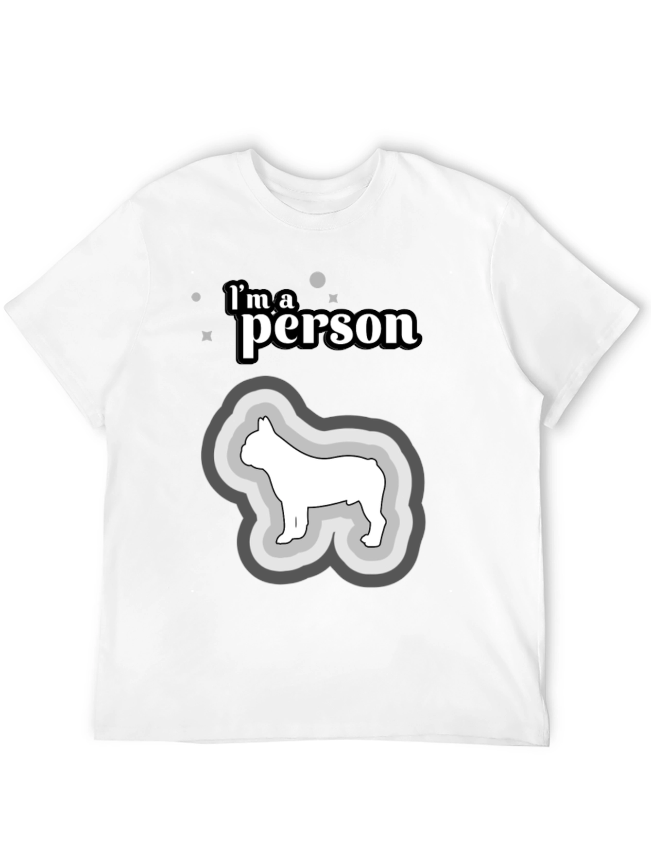 Im a Person Dog T-Shirt - Black Cotton