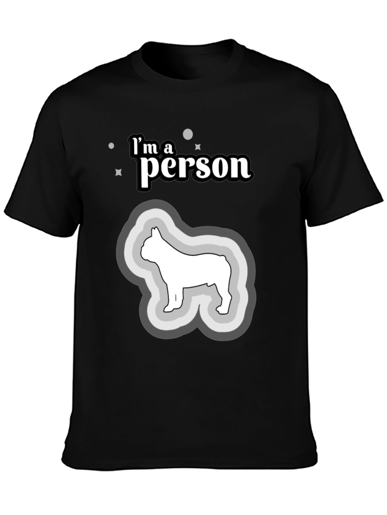 Im a Person Dog T-Shirt - Black Cotton