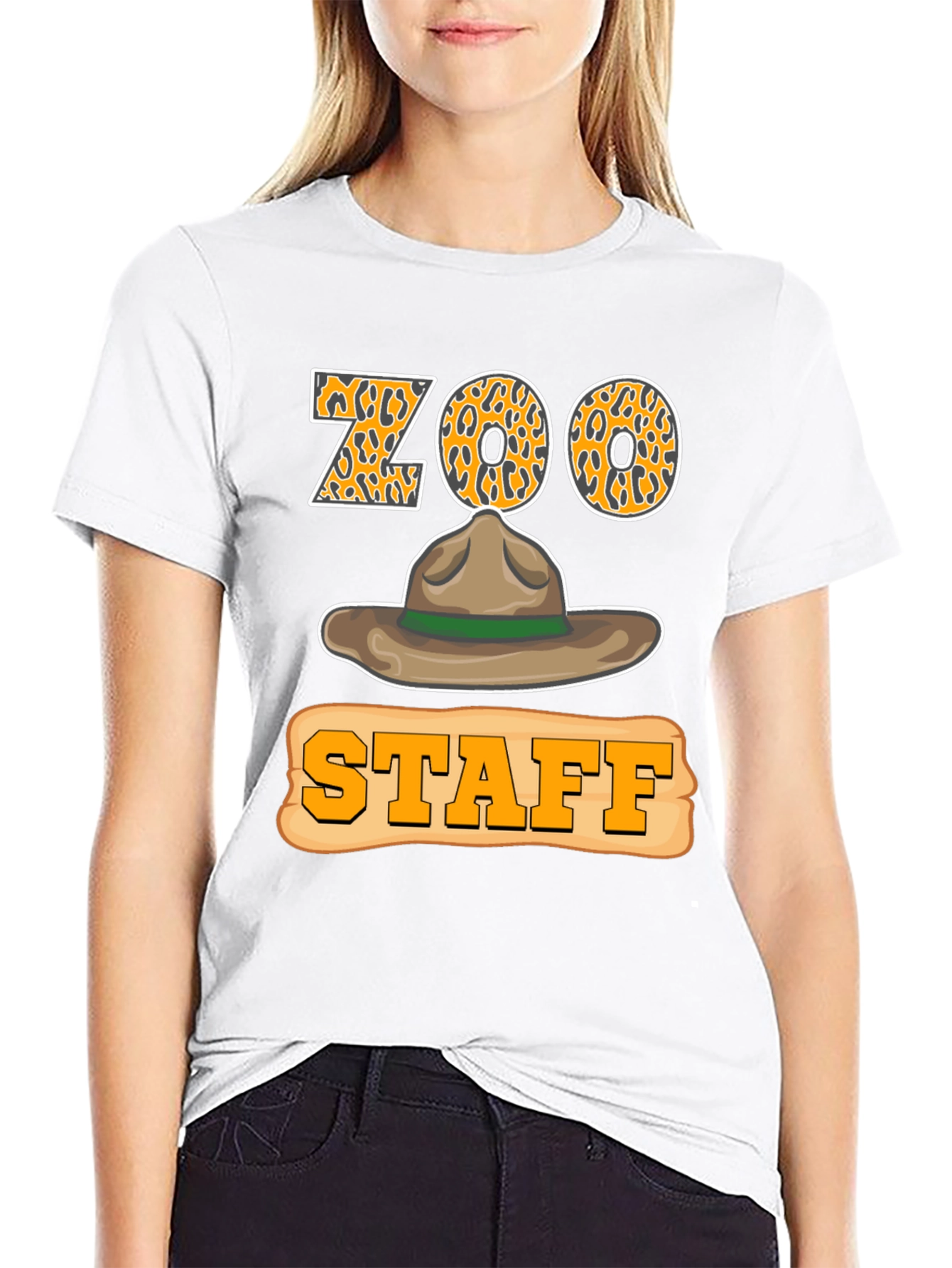 Zoo Staff Leopard Print T-Shirt