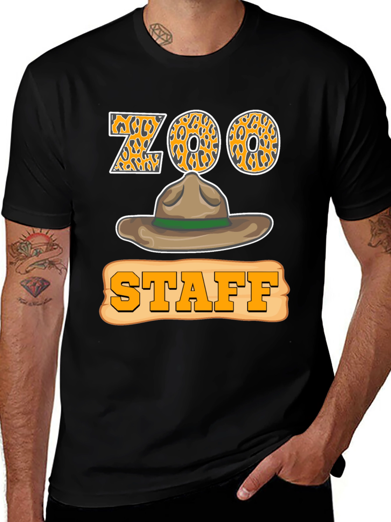 Zoo Staff Leopard Print T-Shirt