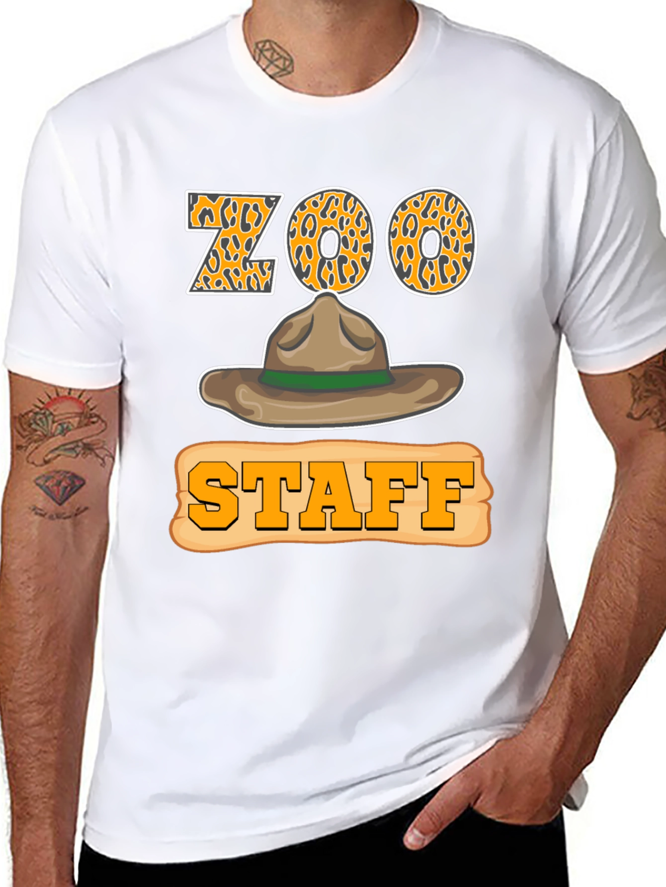 Zoo Staff Leopard Print T-Shirt