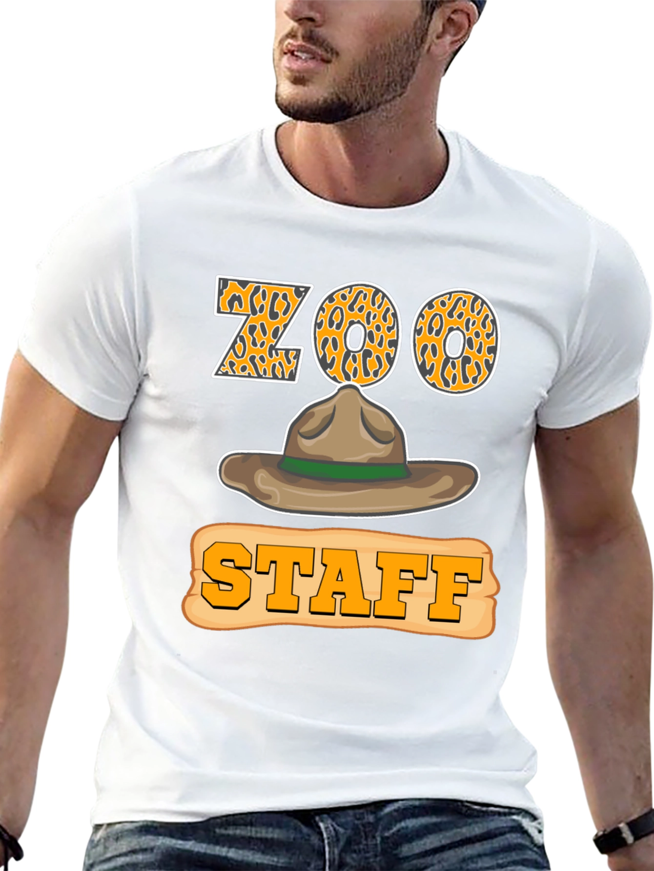 Zoo Staff Leopard Print T-Shirt