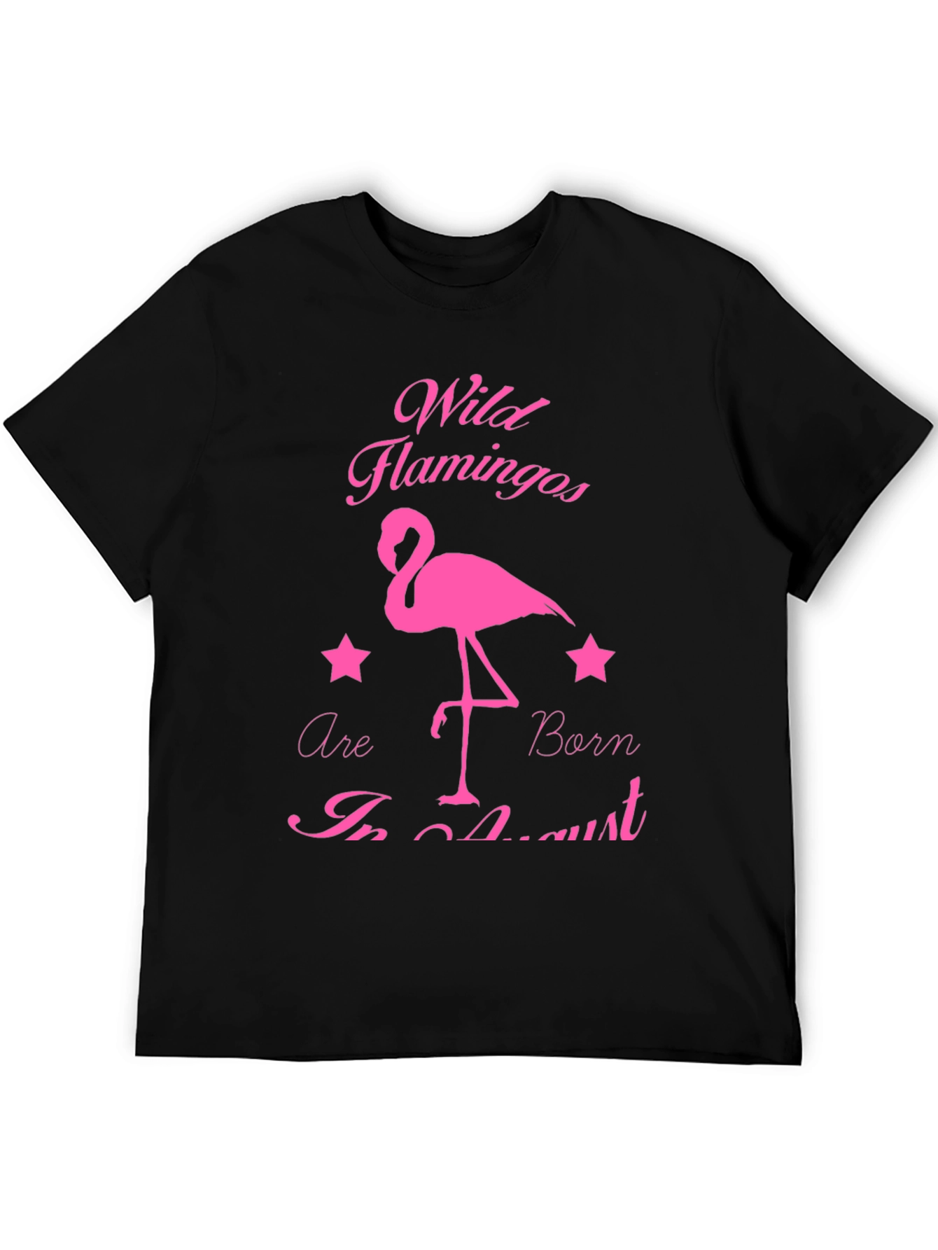 Wild Flamingos Born in August T-Shirt