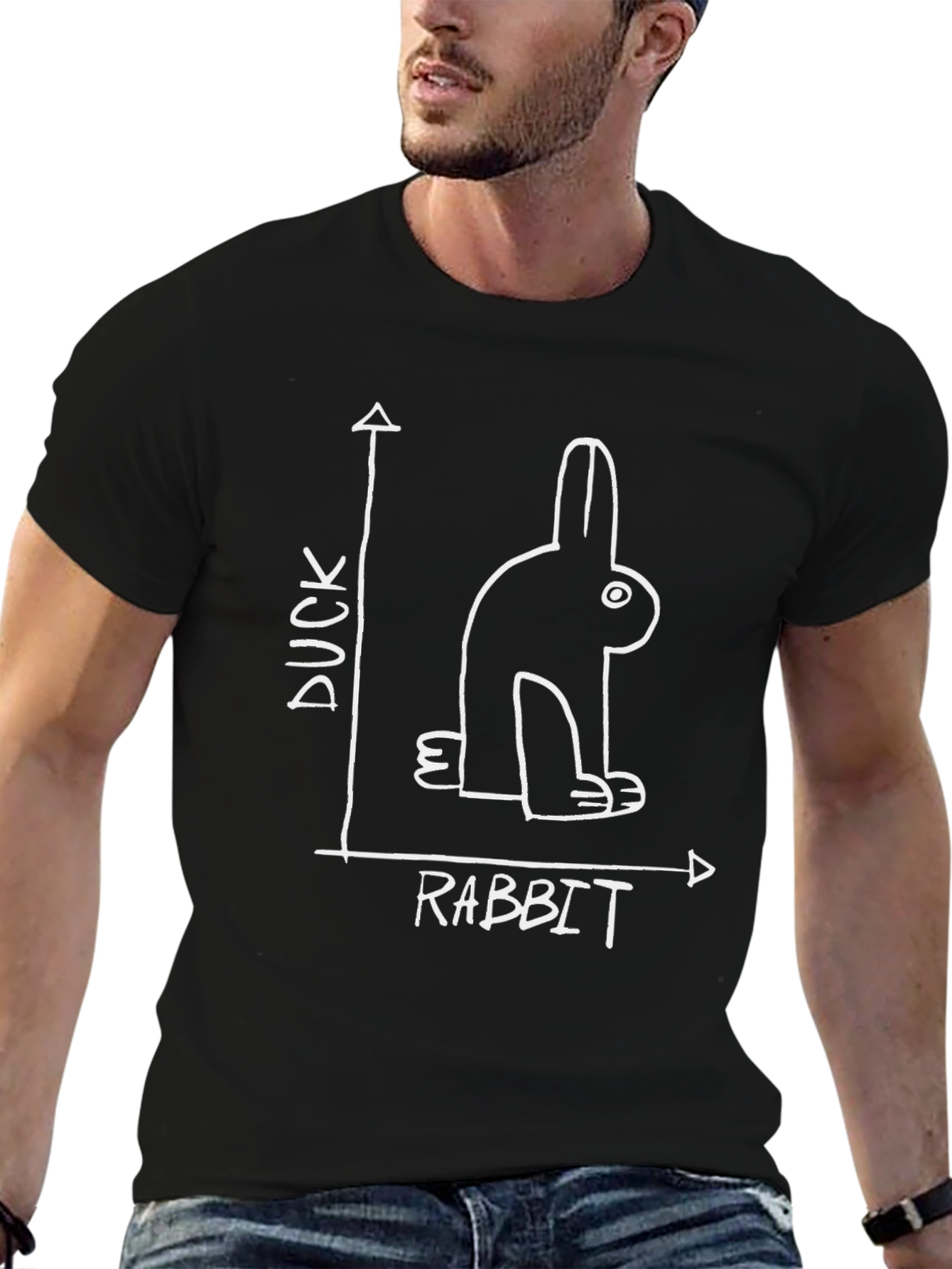 Duck Rabbit Illusion Graphic Tee - Optical Paradox T-Shirt