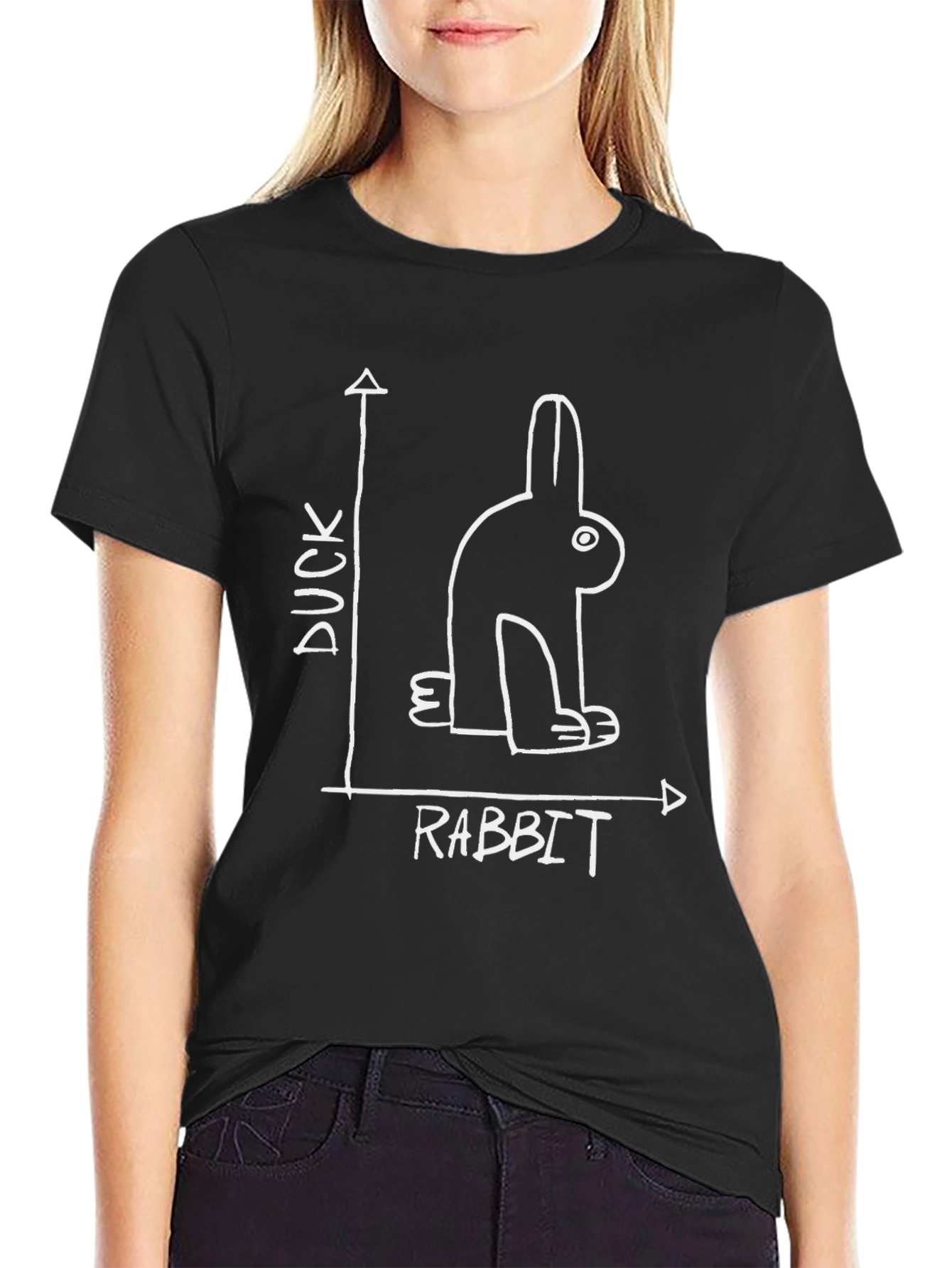 Duck Rabbit Illusion Graphic Tee - Optical Paradox T-Shirt