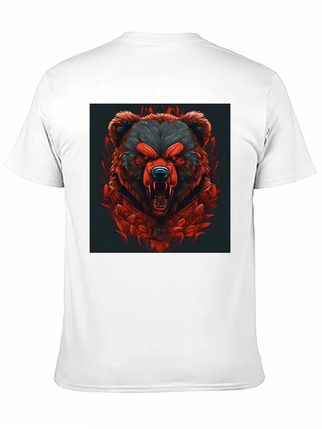 Raging Bear Graphic Tee - Black Cotton T-Shirt