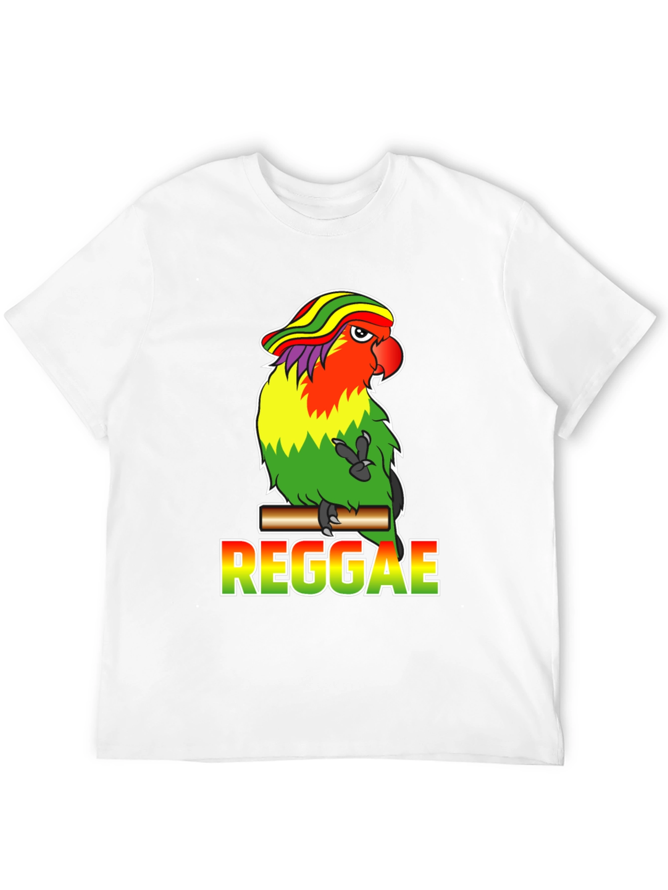 Reggae Parrot Graphic T-Shirt